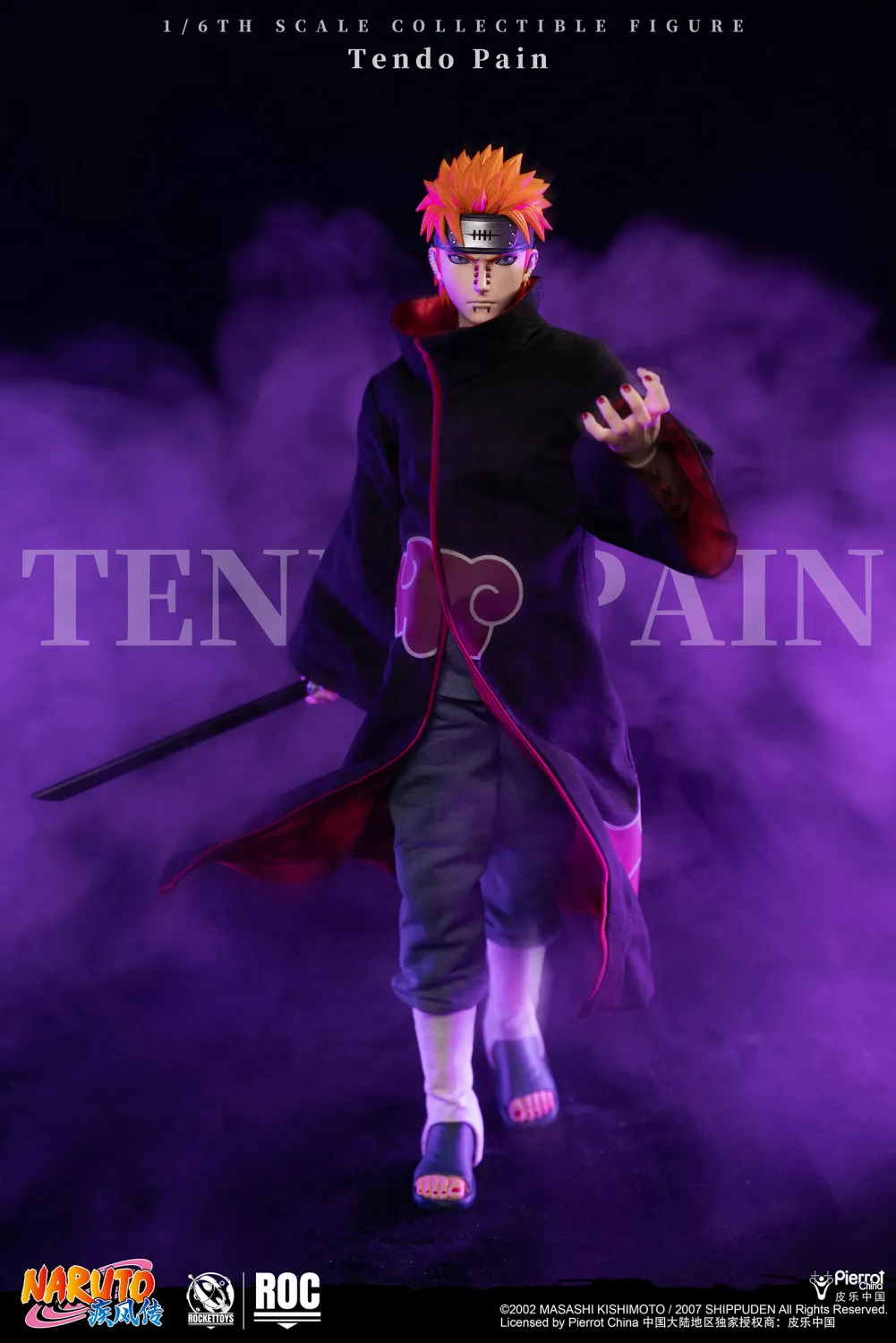 ROCKETTOYS Studio - Naruto Shippuden Tendo Pain  Action Figure ROC-013 Licensed