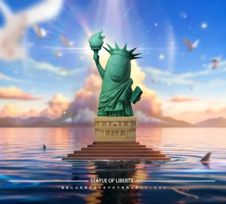 Long Miao Studio - No-Face COS Statue Of Liberty Spirited Away X Howl's Moving Castle Statue