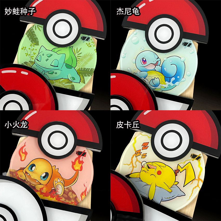 IN-STOCK MOMO Studio Pokemon Poke Ball Pikachu Bulbasaur Charmander Squirtle Magnet