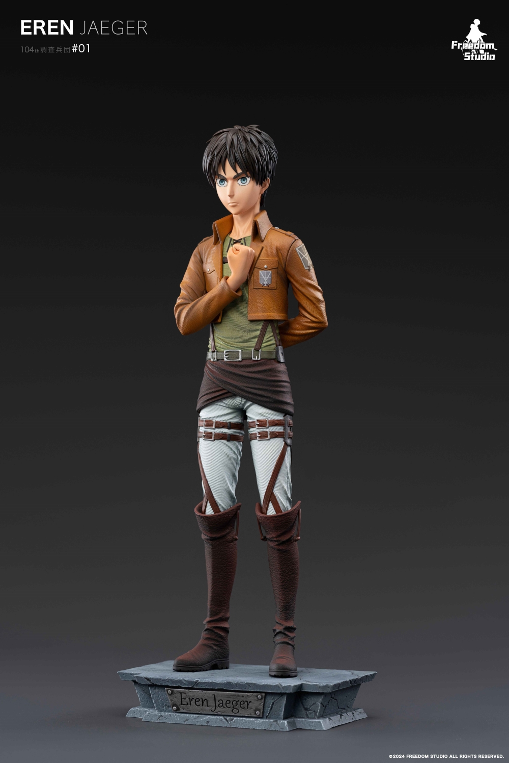 Pre-order Freedom Allen Yeager Attack on Titan 104th Corps GK Handmade Statue Model