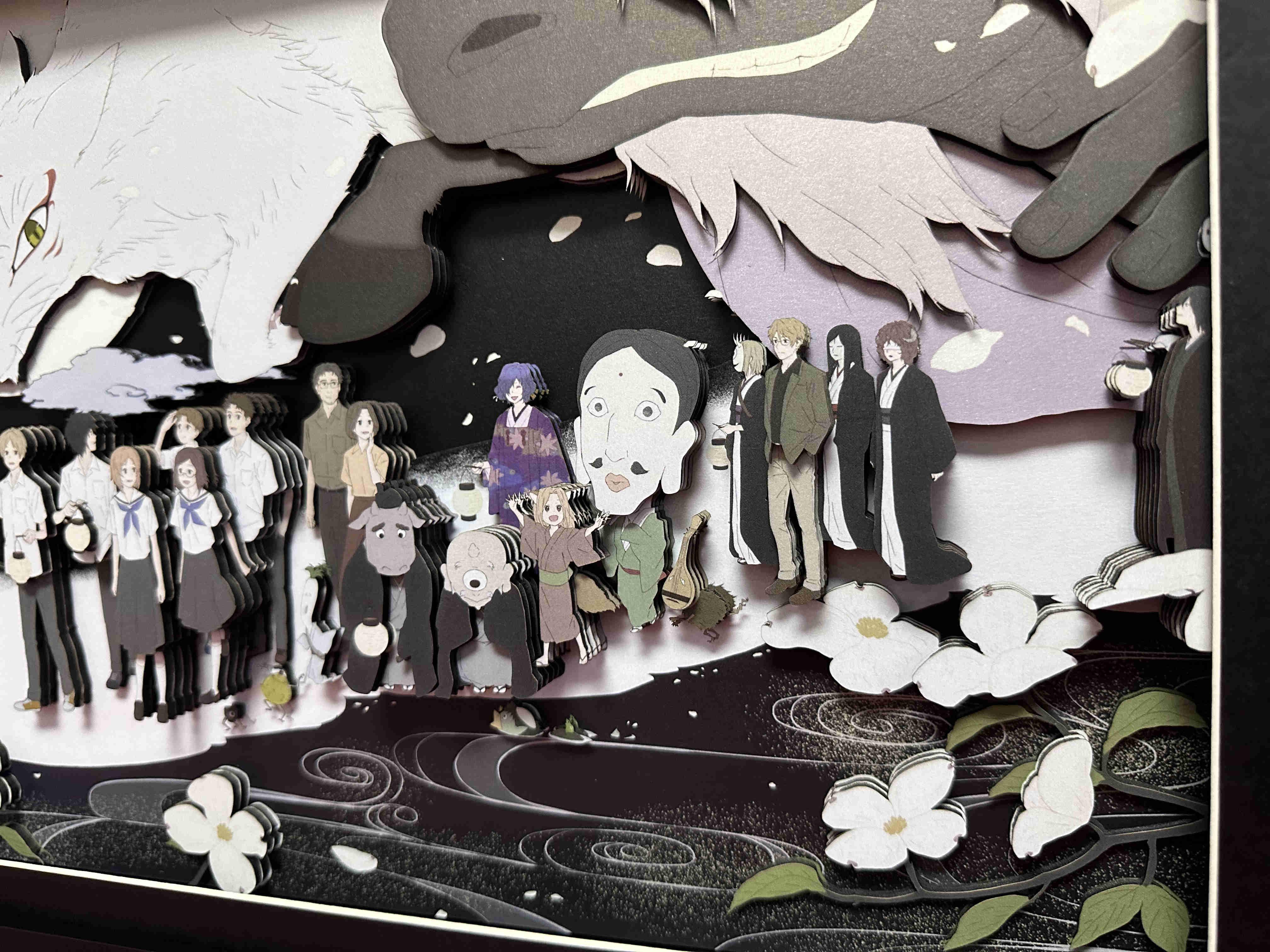 In stock Outo Panda Summer Friends Account Animation 15th Anniversary Commemorative All Members 3D Paper Art Stereoscopic Painting.-Statue Master