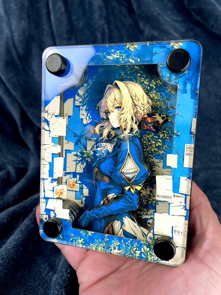 MengMengJiang Studio - Violet Evergarden 3D Card Brick Scene Painting