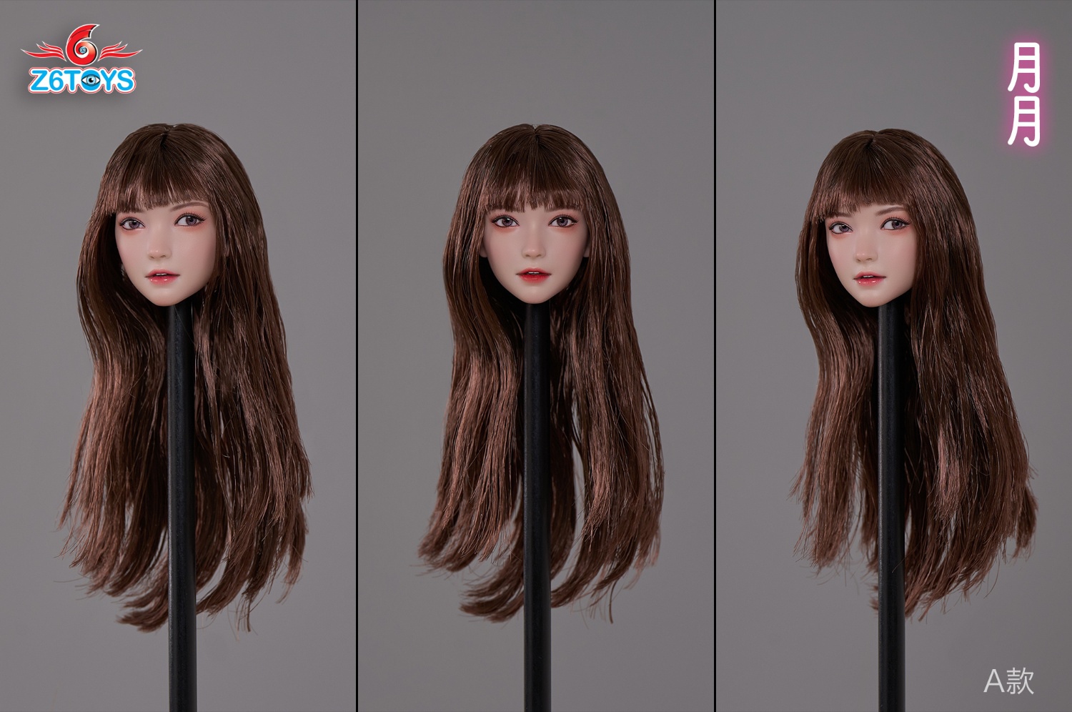 Z6TOYS - Original 1/6 Asian movable eye beauty head sculpture Yueyue ZC016ABCDEF (Licensed)