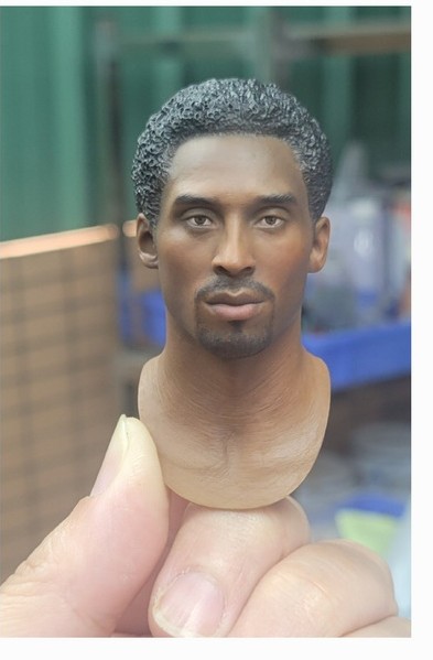 Carving Family Toys Studio - NBA 1/6 Kobe Head Sculpture CFTH01-ABCD White Model & Paint