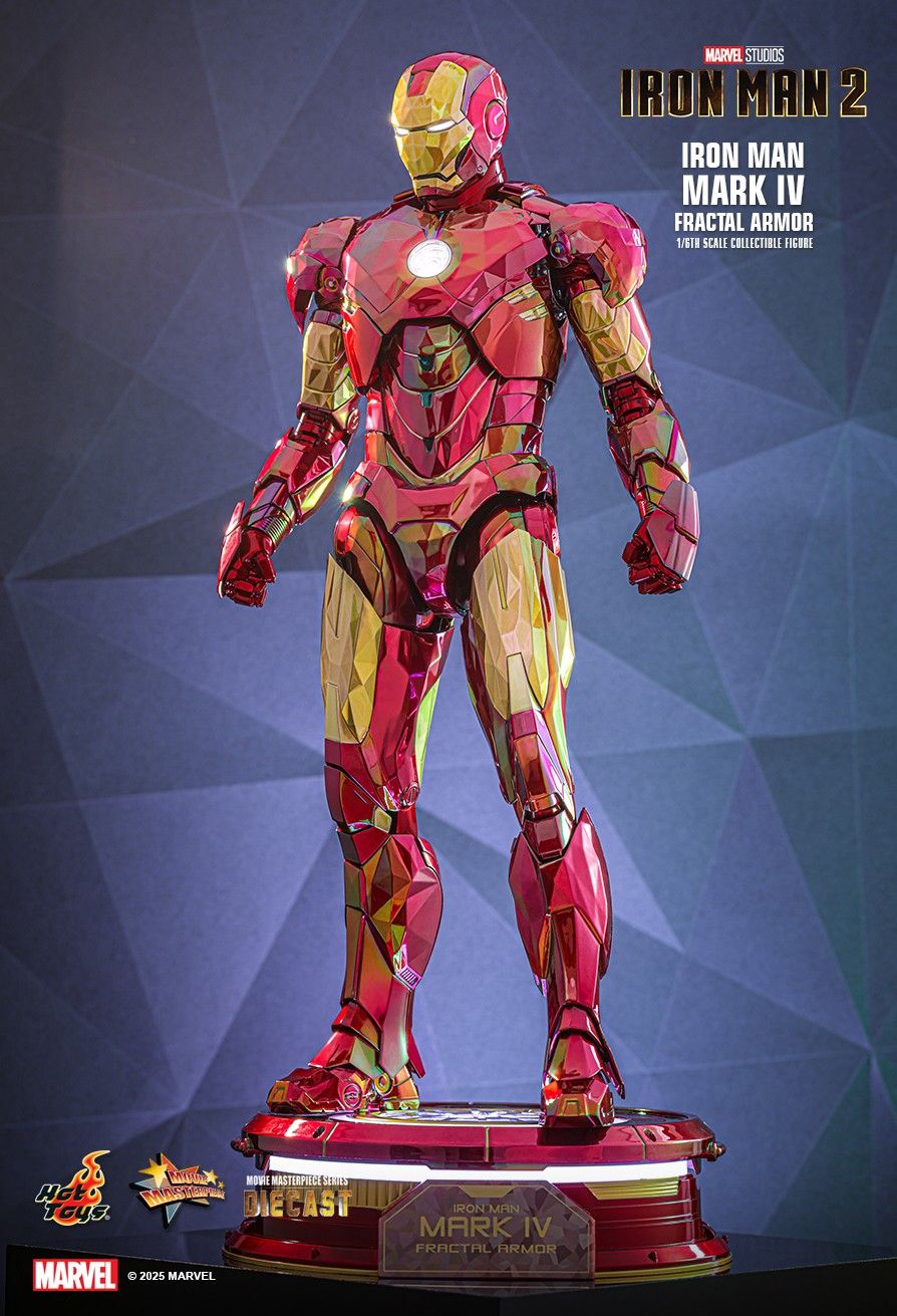 Hottoys - Marvel Iron Man 2 Iron Man Mark IV (Fractal Armor) 1/6th scale Collectible Figure MMS792D70 (Licensed)
