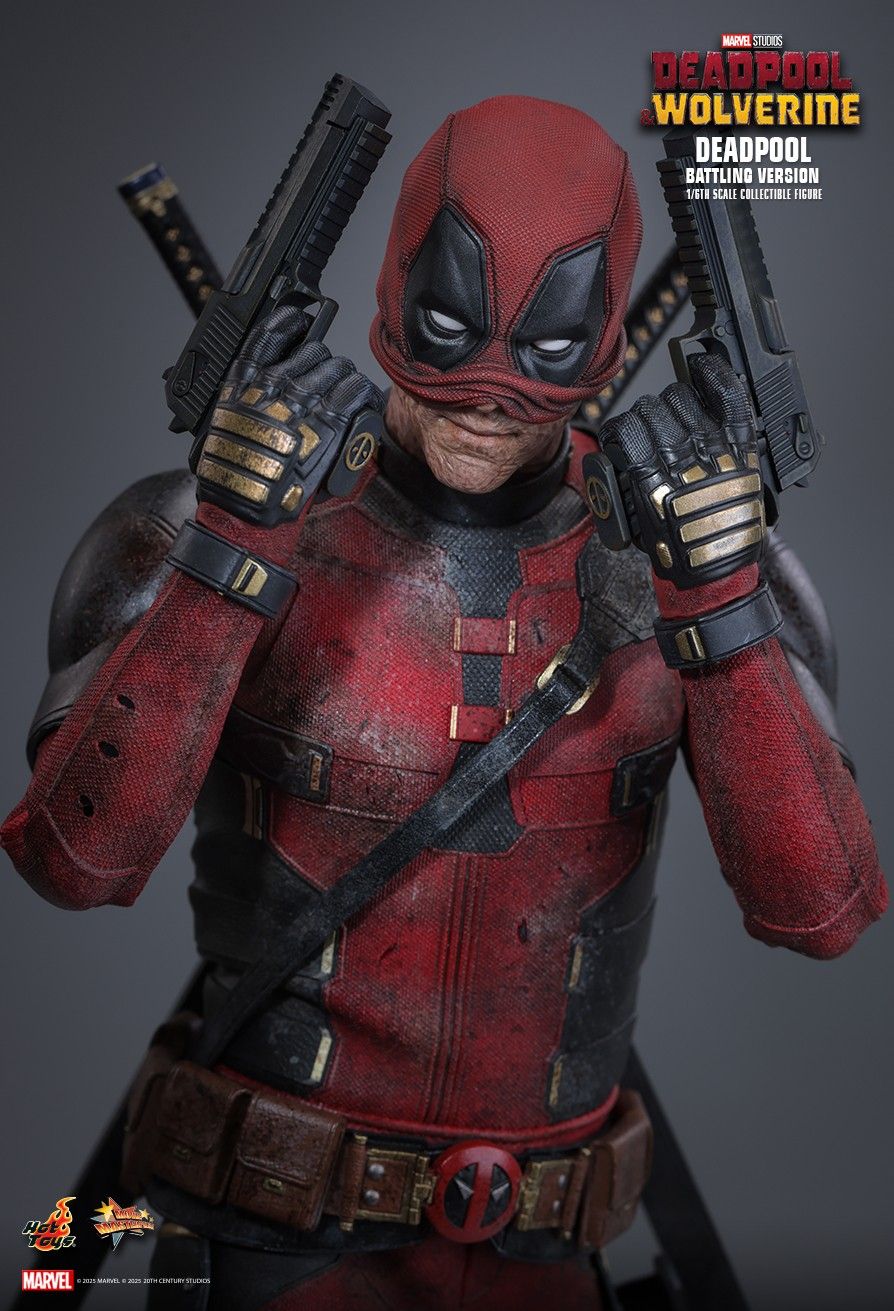 Hottoys - Marvel Deadpool & Wolverine Deadpool (Battling Version) MMS782 (Licensed)