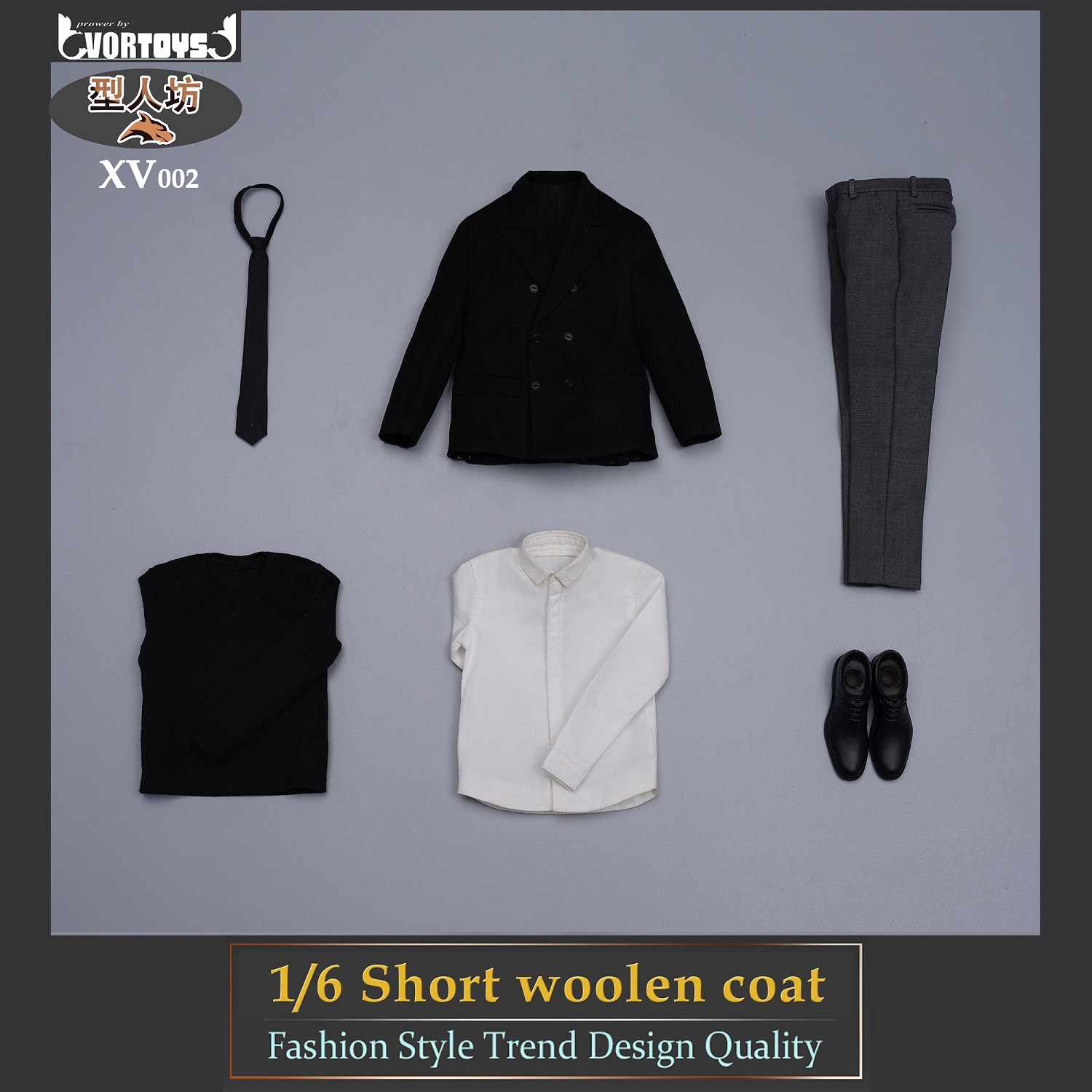 VORTOYS - Original Men's short woolen coat clothing set XV002 (Licensed)
