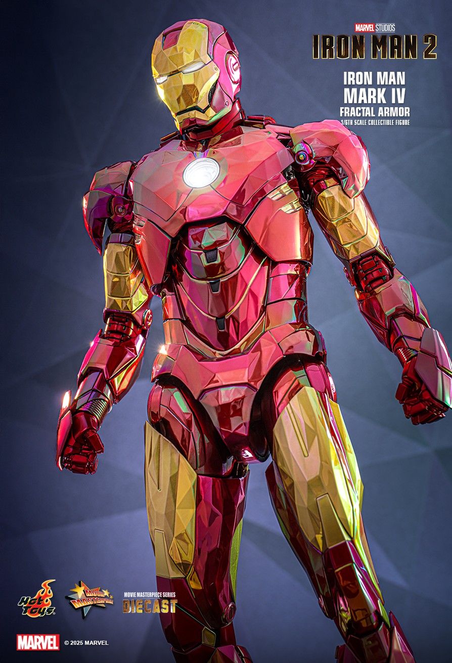 Hottoys - Marvel Iron Man 2 Iron Man Mark IV (Fractal Armor) 1/6th scale Collectible Figure MMS792D70 (Licensed)