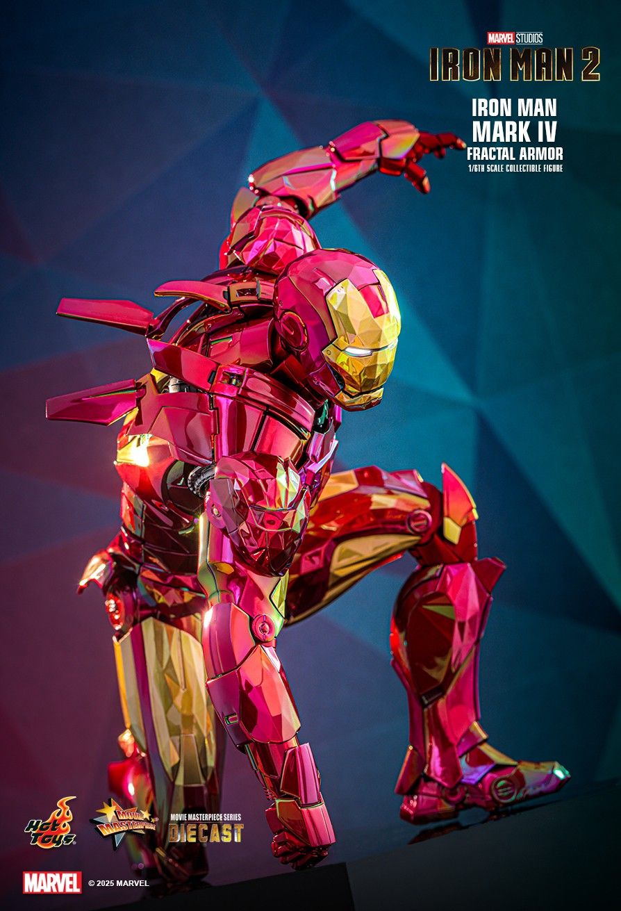 Hottoys - Marvel Iron Man 2 Iron Man Mark IV (Fractal Armor) 1/6th scale Collectible Figure MMS792D70 (Licensed)