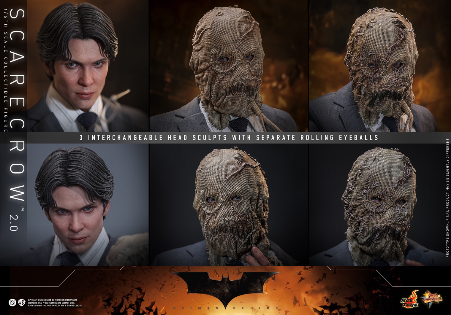 Hottoys - Scarecrow 2.0 Batman Begins 1/6 Scale Collectible Figure MMS801 (Licensed)