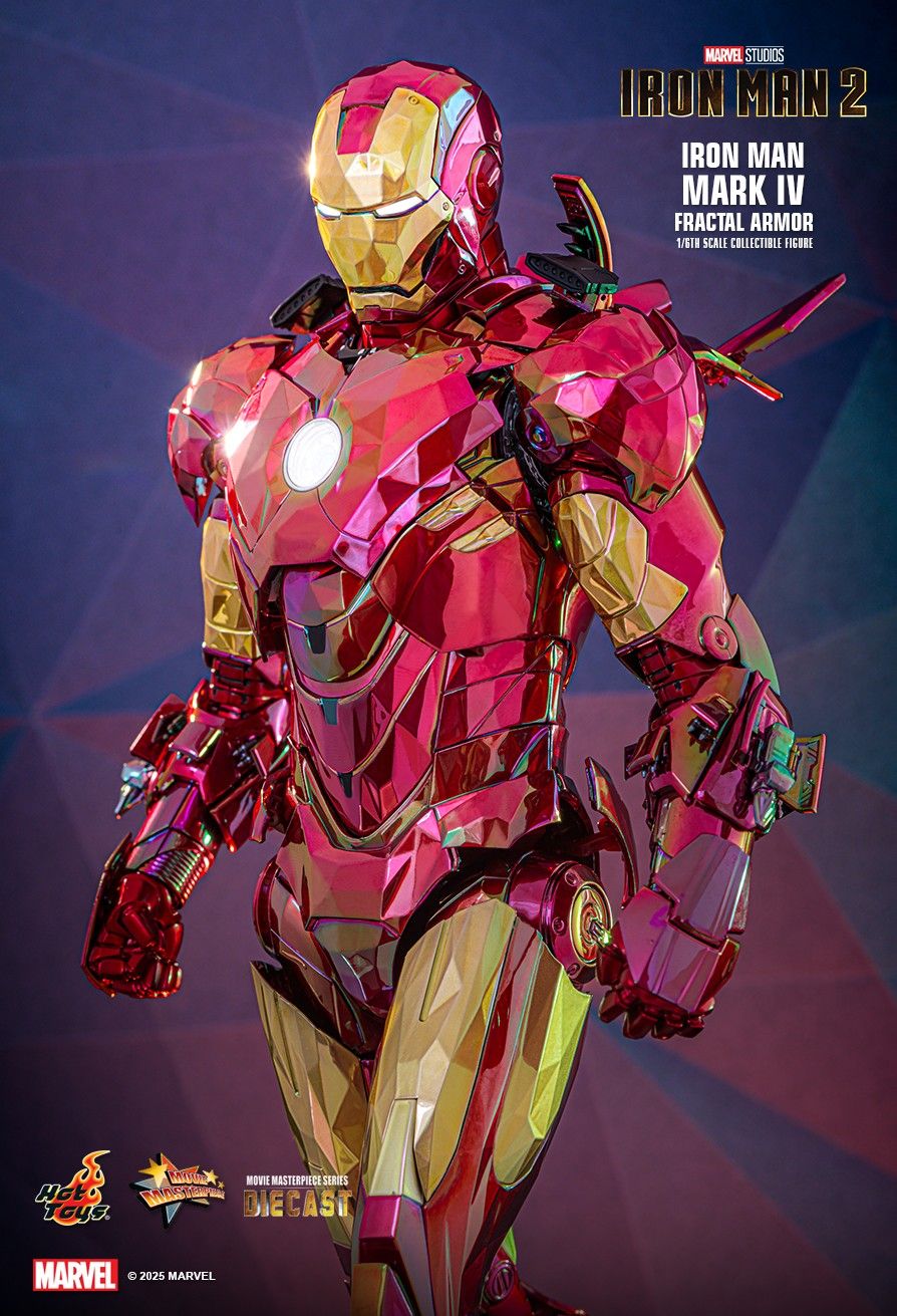 Hottoys - Marvel Iron Man 2 Iron Man Mark IV (Fractal Armor) 1/6th scale Collectible Figure MMS792D70 (Licensed)