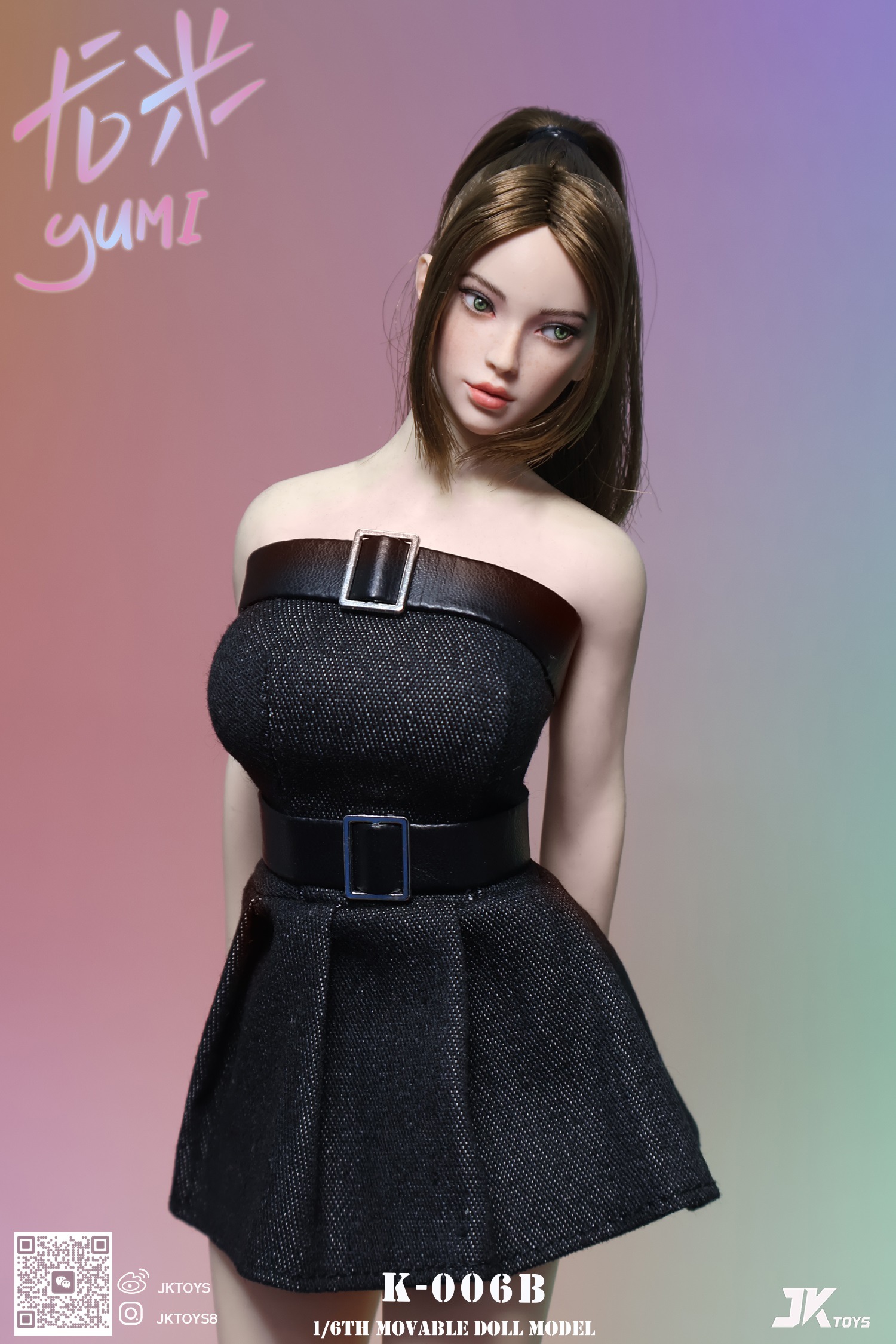 JKTOYS - Original 1/6 Mixed-blood Beauty Head Sculpture Yumi K-006ABC 1/6 Statue(GK)