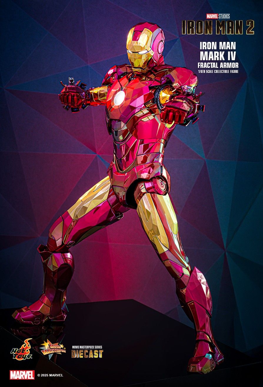 Hottoys - Marvel Iron Man 2 Iron Man Mark IV (Fractal Armor) 1/6th scale Collectible Figure MMS792D70 (Licensed)