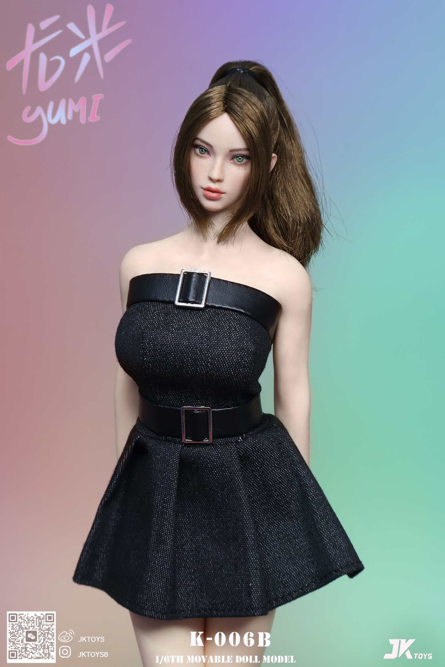 JKTOYS - Original 1/6 Mixed-blood Beauty Head Sculpture Yumi K-006ABC 1/6 Statue(GK)