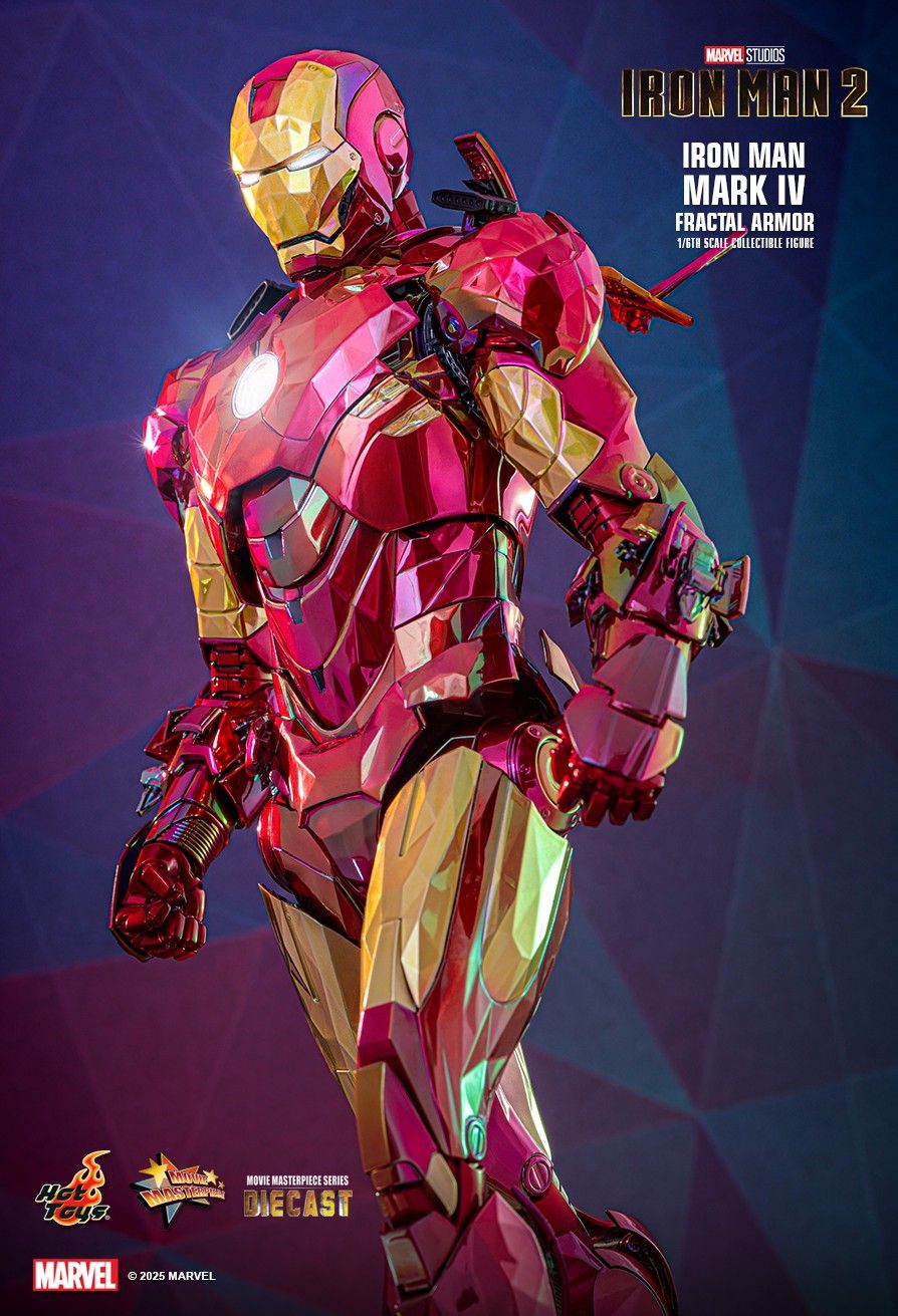 Hottoys - Marvel Iron Man 2 Iron Man Mark IV (Fractal Armor) 1/6th scale Collectible Figure MMS792D70 (Licensed)