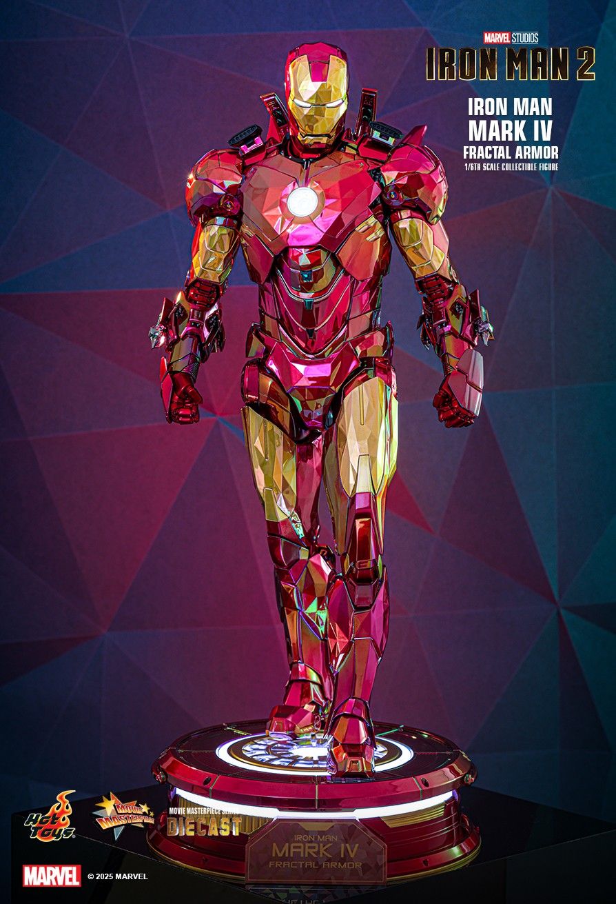 Hottoys - Marvel Iron Man 2 Iron Man Mark IV (Fractal Armor) 1/6th scale Collectible Figure MMS792D70 (Licensed)