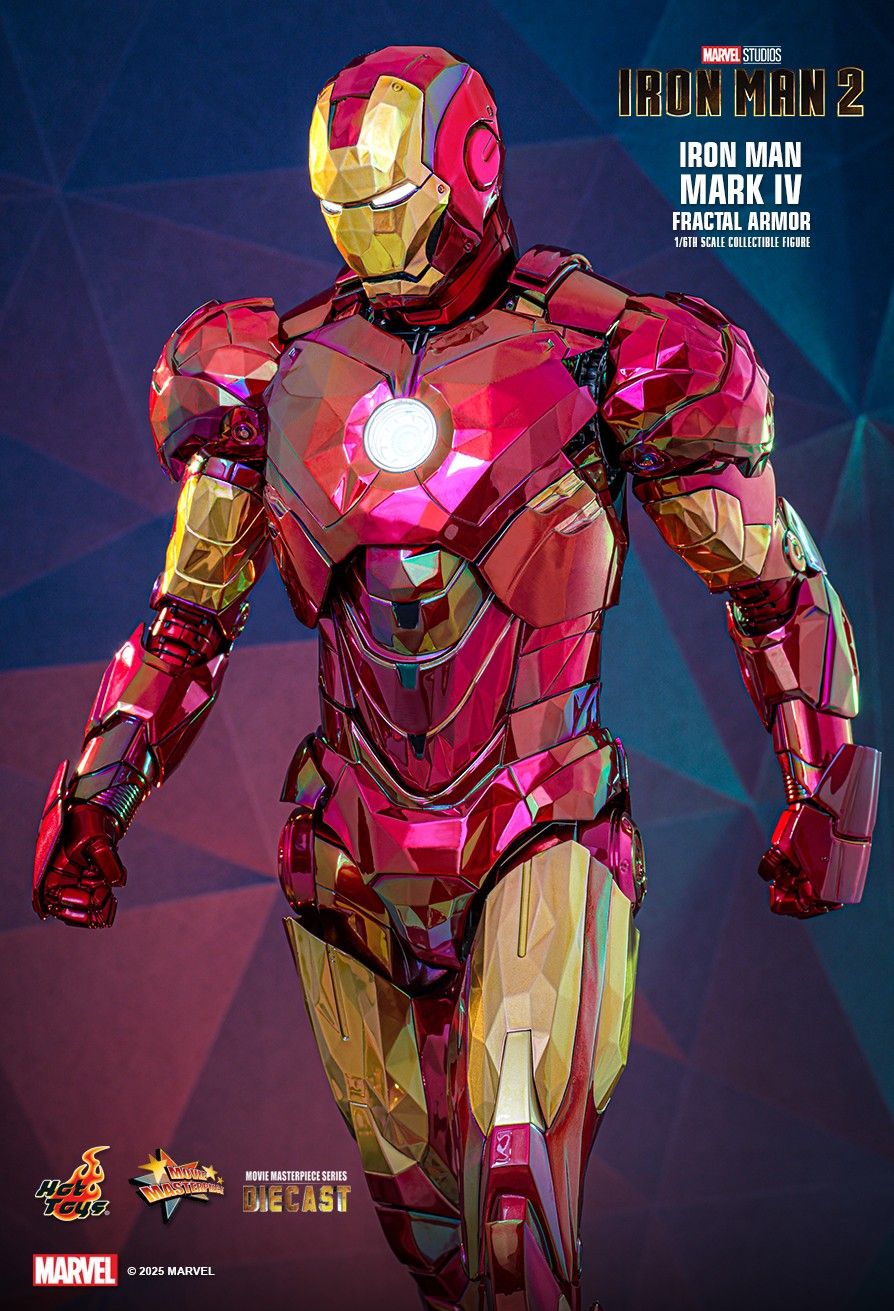 Hottoys - Marvel Iron Man 2 Iron Man Mark IV (Fractal Armor) 1/6th scale Collectible Figure MMS792D70 (Licensed)