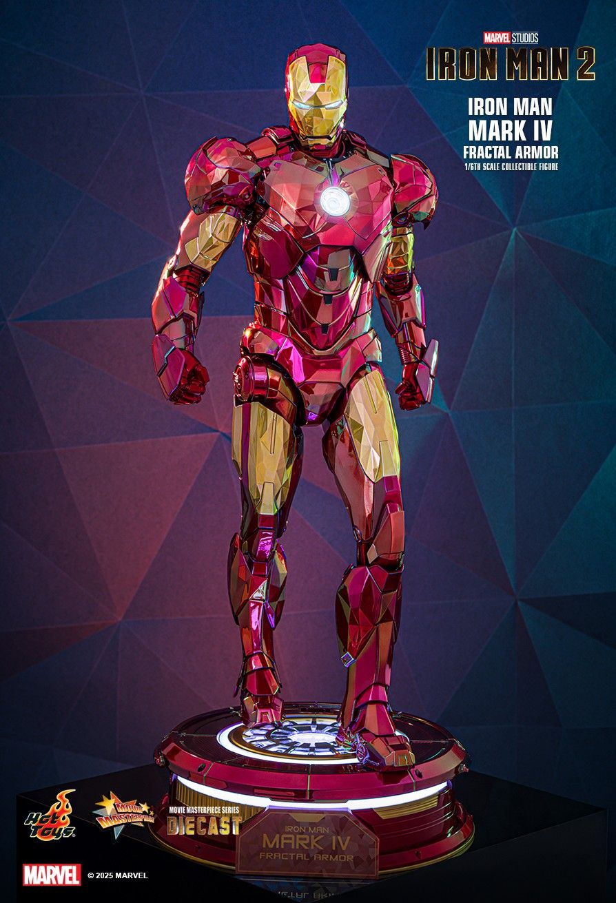 Hottoys - Marvel Iron Man 2 Iron Man Mark IV (Fractal Armor) 1/6th scale Collectible Figure MMS792D70 (Licensed)