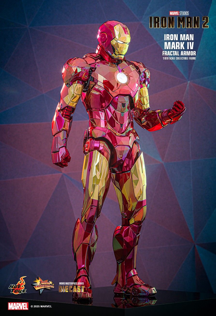 Hottoys - Marvel Iron Man 2 Iron Man Mark IV (Fractal Armor) 1/6th scale Collectible Figure MMS792D70 (Licensed)
