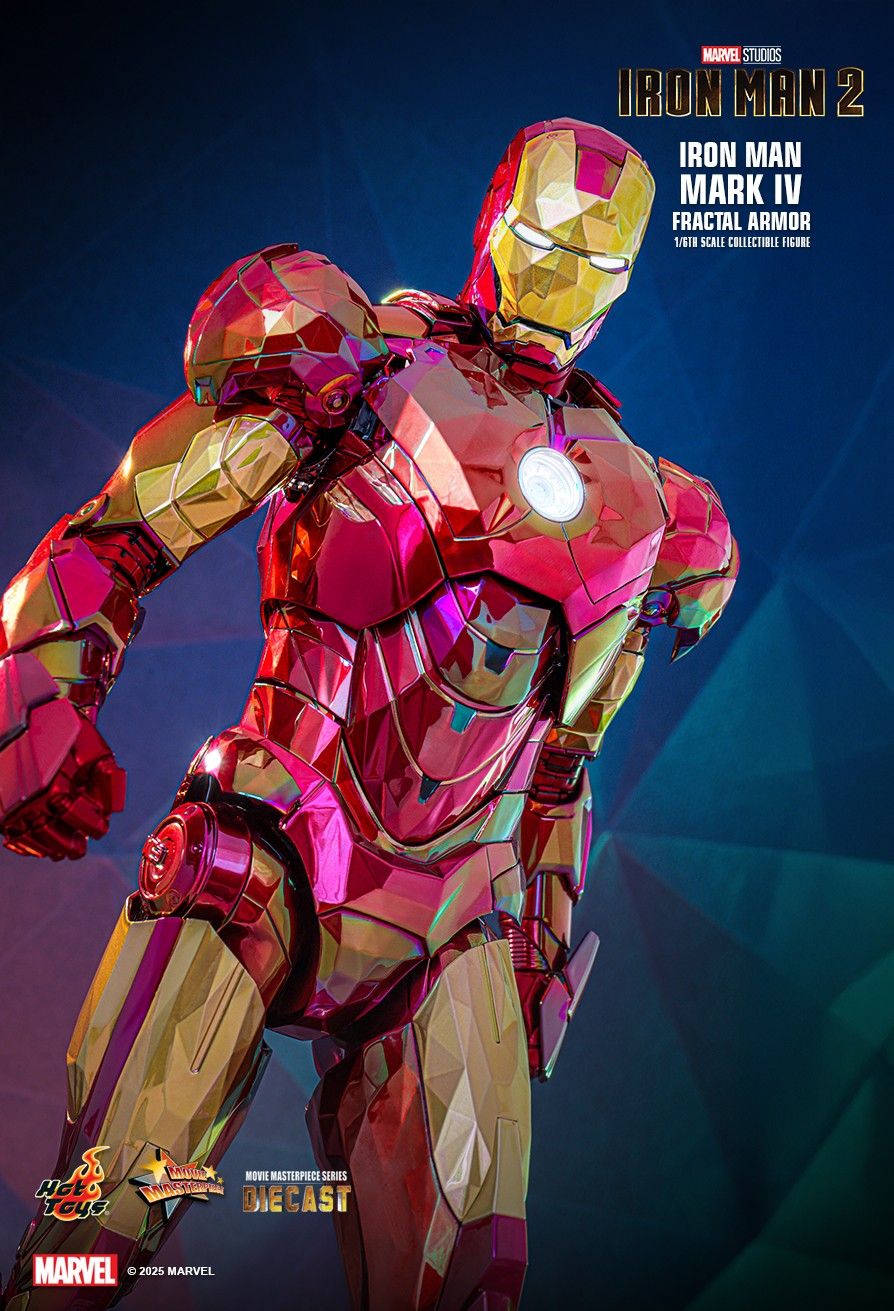 Hottoys - Marvel Iron Man 2 Iron Man Mark IV (Fractal Armor) 1/6th scale Collectible Figure MMS792D70 (Licensed)
