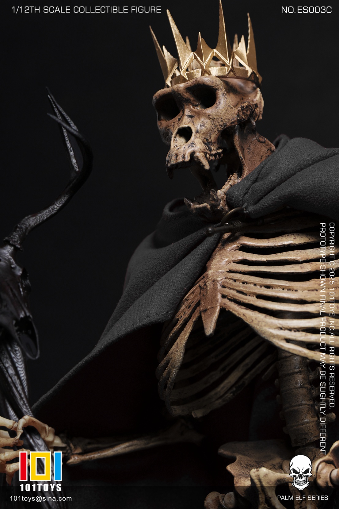 101toys - Original PALM ELF SERIES Gorilla Skull Skeleton Elemental Double Edition Original Color & Silver Edition ES003C (Licensed)