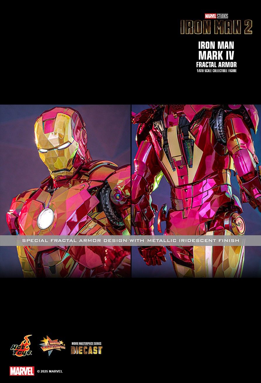 Hottoys - Marvel Iron Man 2 Iron Man Mark IV (Fractal Armor) 1/6th scale Collectible Figure MMS792D70 (Licensed)