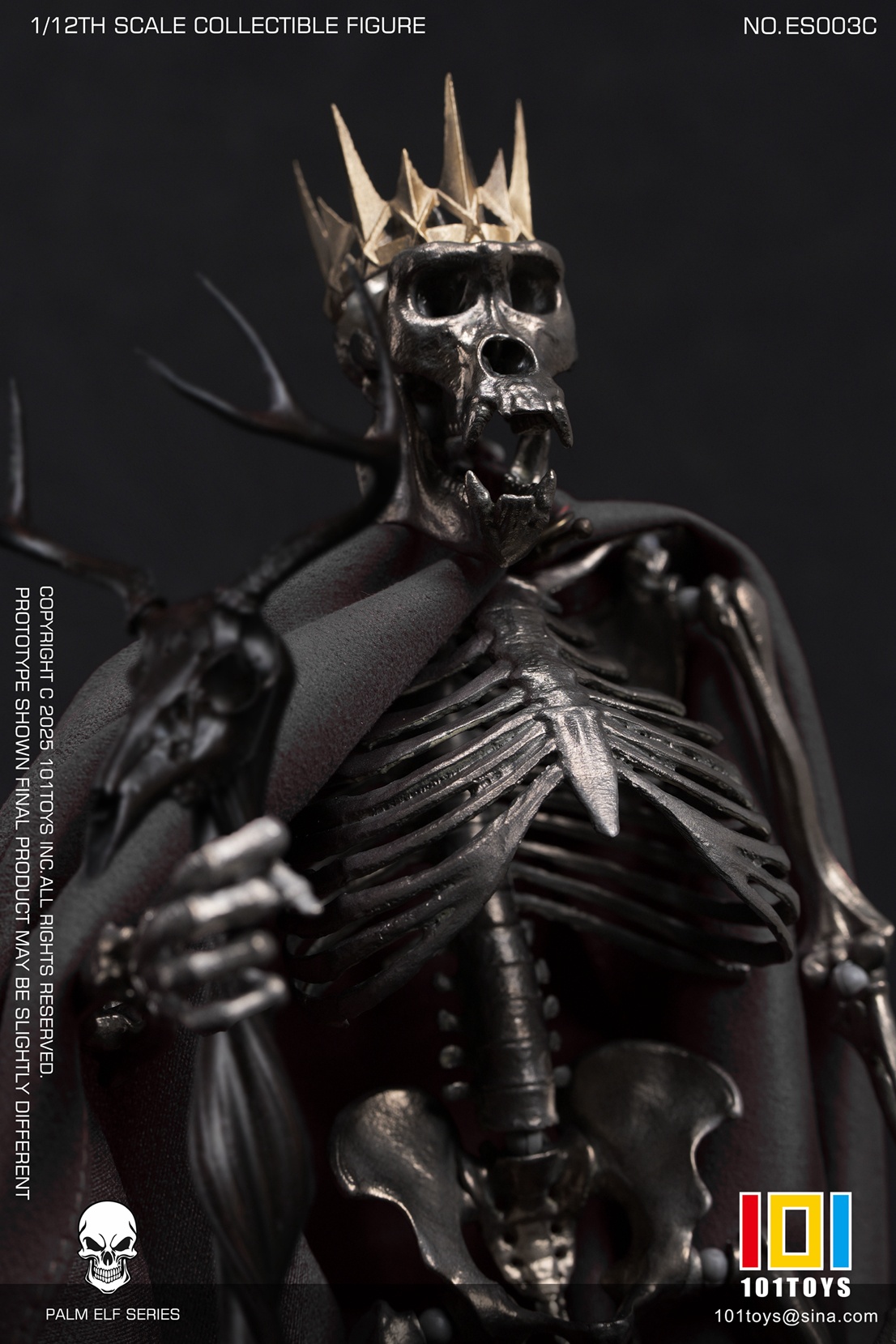 101toys - Original PALM ELF SERIES Gorilla Skull Skeleton Elemental Double Edition Original Color & Silver Edition ES003C (Licensed)