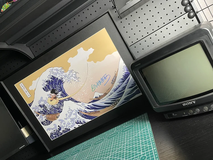 IN-STOCK Drunky Monkey Crew Studio - Dragon Ball - A2 & A3 Size DMP-005 The Great Wave off Kanagawa Decorative Painting Scene