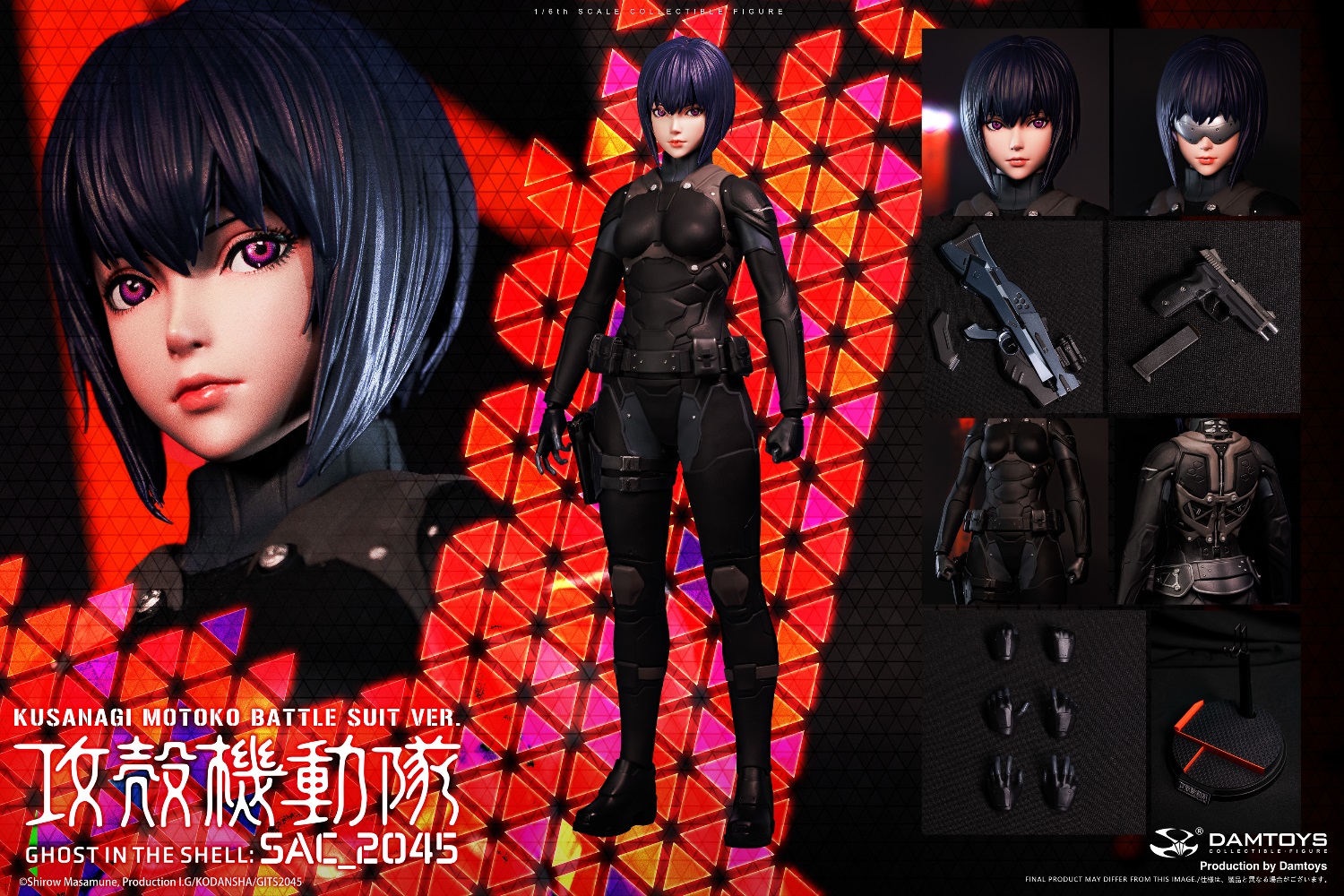 DAMTOYS - Ghost in the Shell SAC_2045 Motoko Kusanagi Combat Suit ver DMS044 (Licensed) Statue(GK)-Statue Master