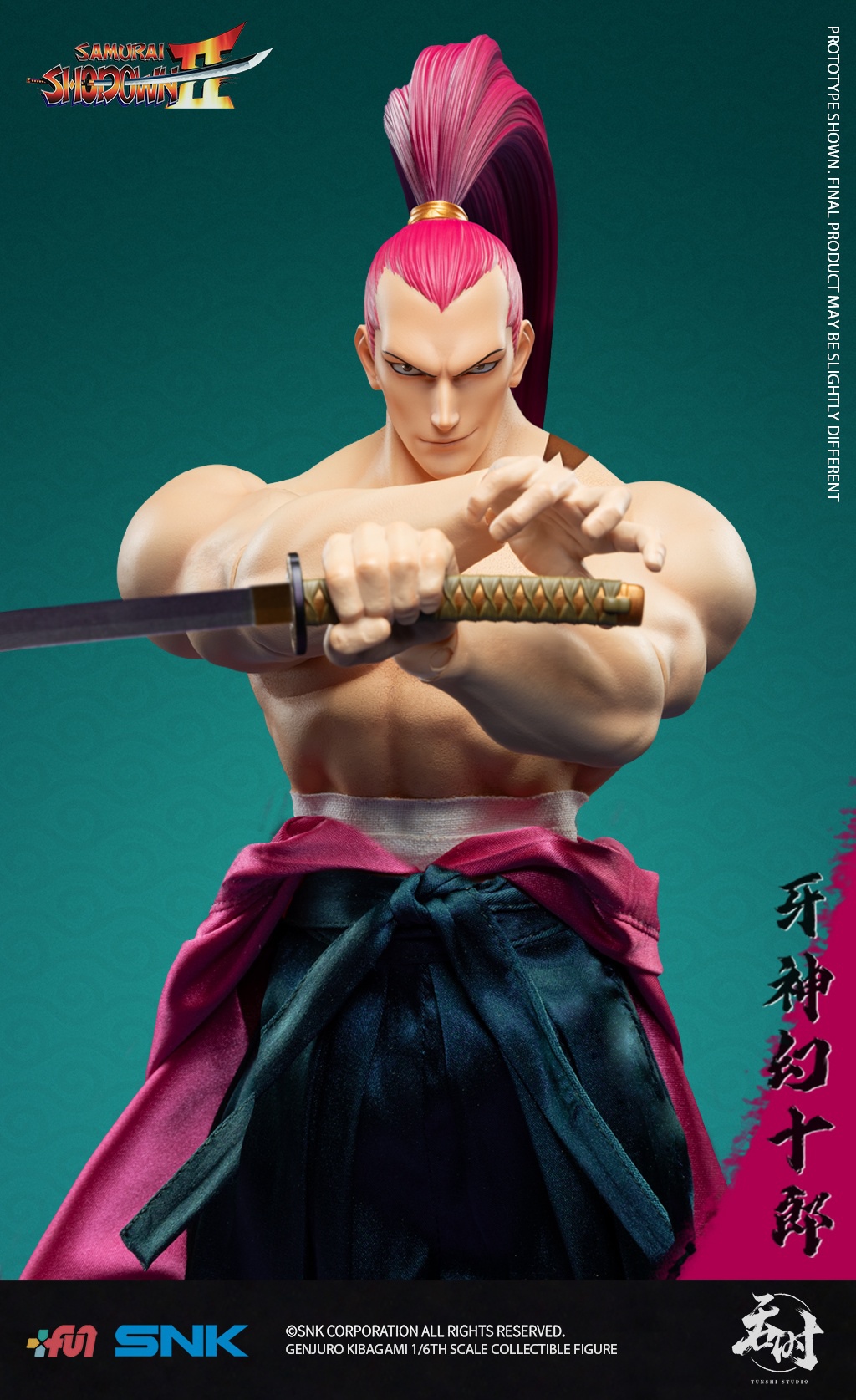 TUNSHI - AMURAI SHODOWN II SNK  GENJURO KIBAGAMI 1/6TH ACTION FIGURE TS-017 (Licensed)