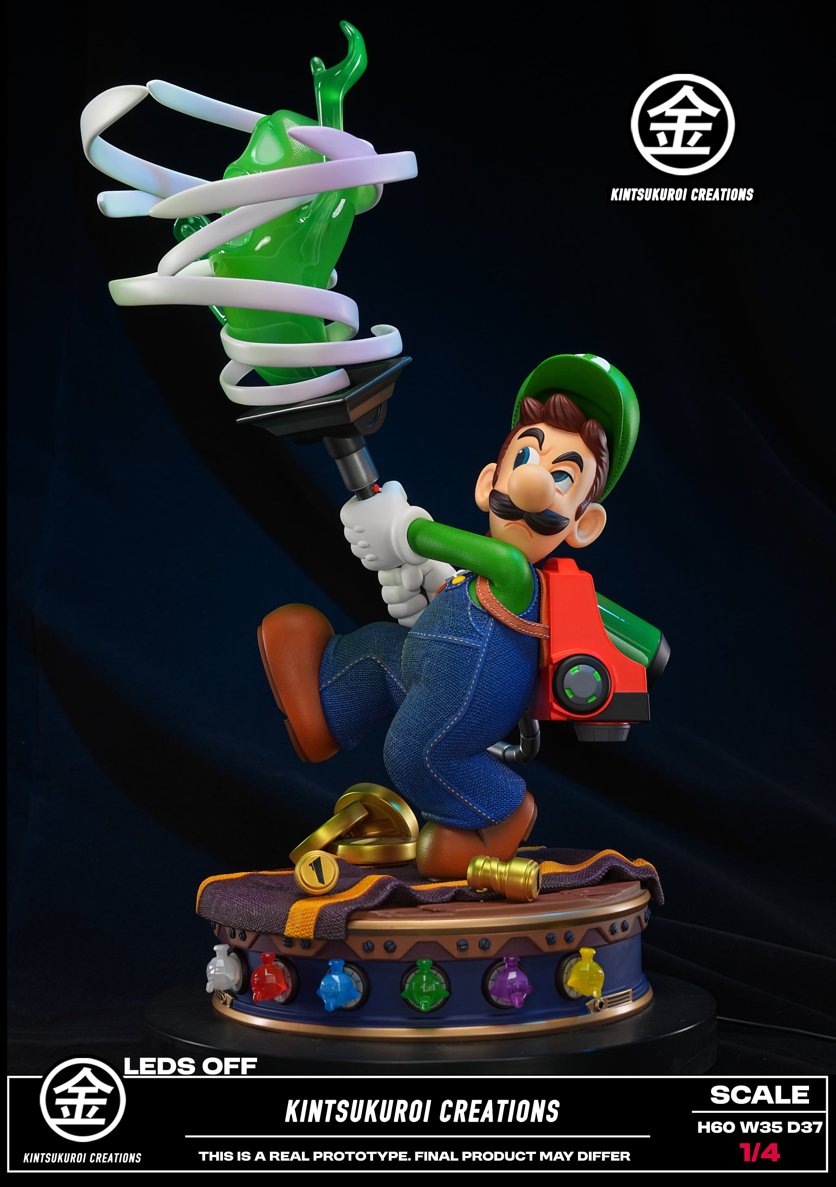 Kintsukuroi Creations Studio - Luigi's Mansion with LED 1/4 Statue(GK)