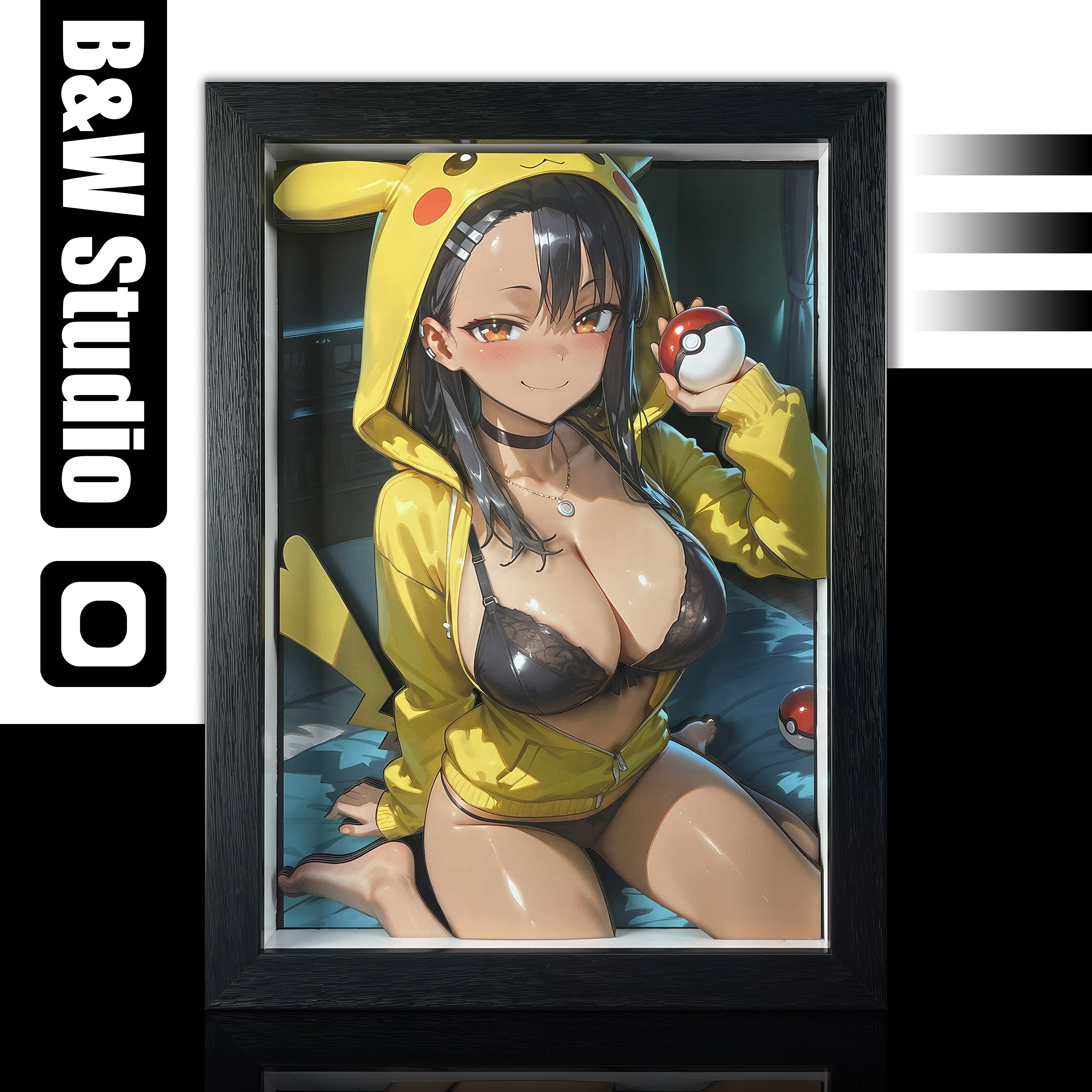 B&W Studio - Pokemon KPCG-003 & KPCGSlim-003 Pikachu Girl Series Hayase Nagatoro 3D Decorative Painting