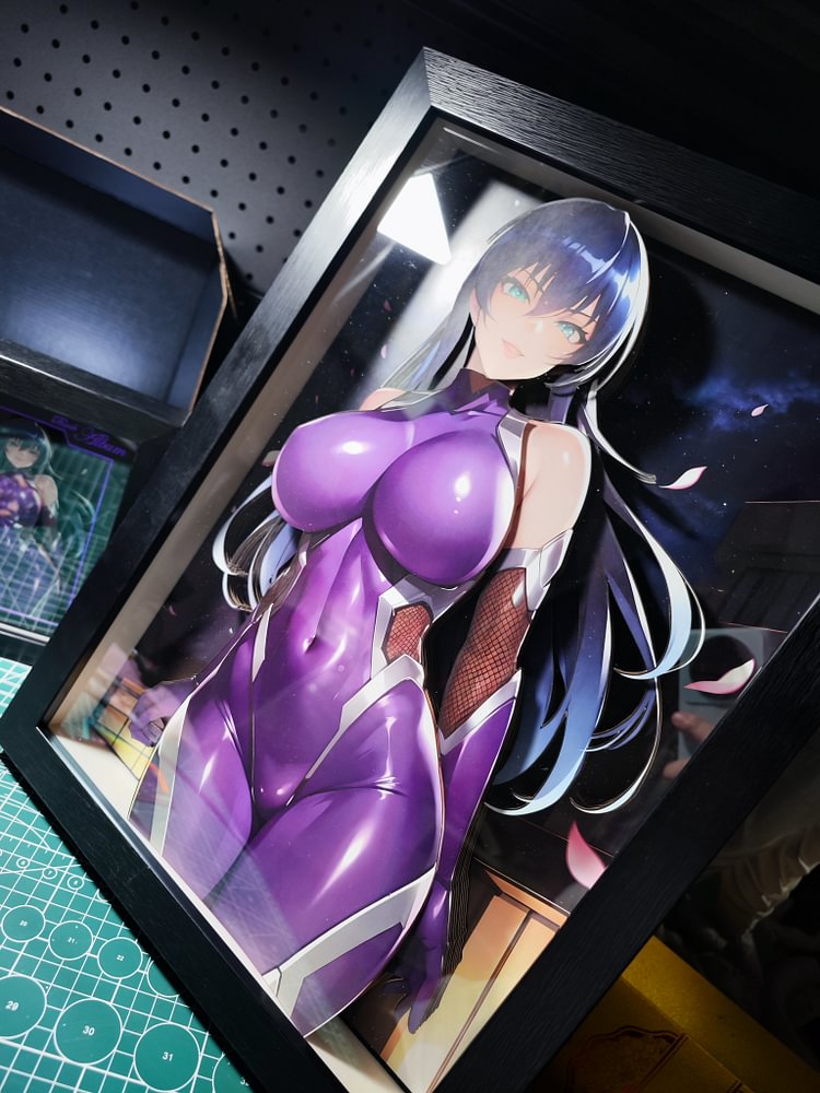 IN-STOCK Black Box Studio - Taimanin Asgi Decorative Painting of Igawa Asagi Scene (BA-009 & BBLG-002 ) (Adult 18+)-Statue Master