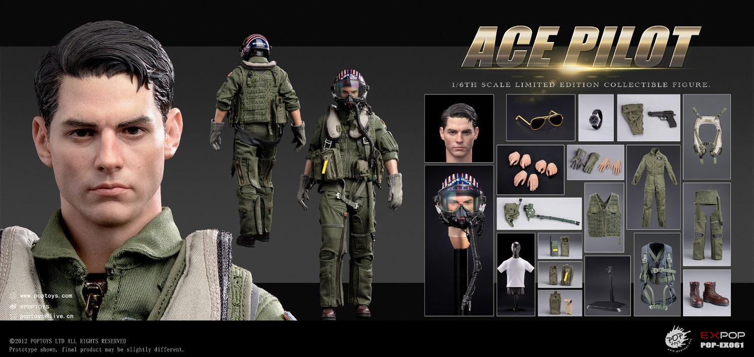 POPTOYS - Original 1/6 ACE Pilot EX059 EX060 EX061 (Licensed)