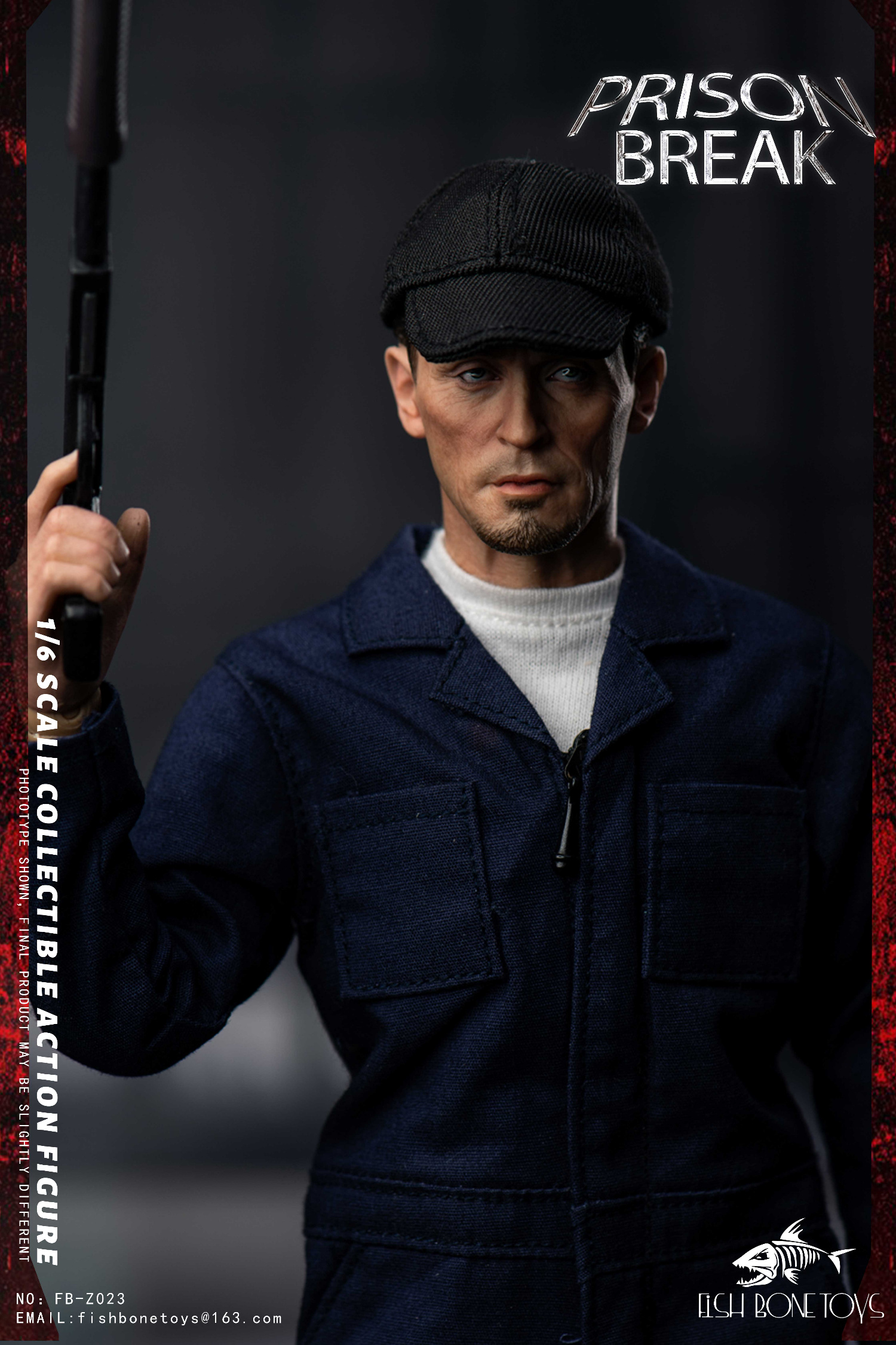 FISH BONETOYS - Prison Break Michael & tbag & Double set & Magnetic Opening and Closing Prison Scene 1/6 scale action figure FB-Z022/23/24/25
