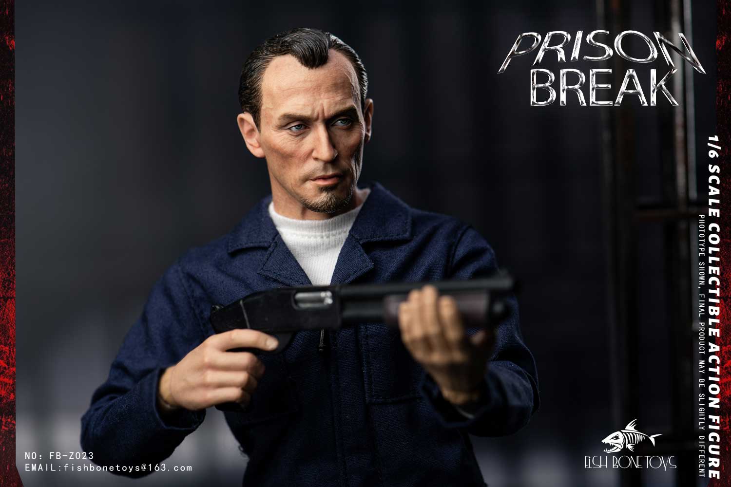 FISH BONETOYS - Prison Break Michael & tbag & Double set & Magnetic Opening and Closing Prison Scene 1/6 scale action figure FB-Z022/23/24/25