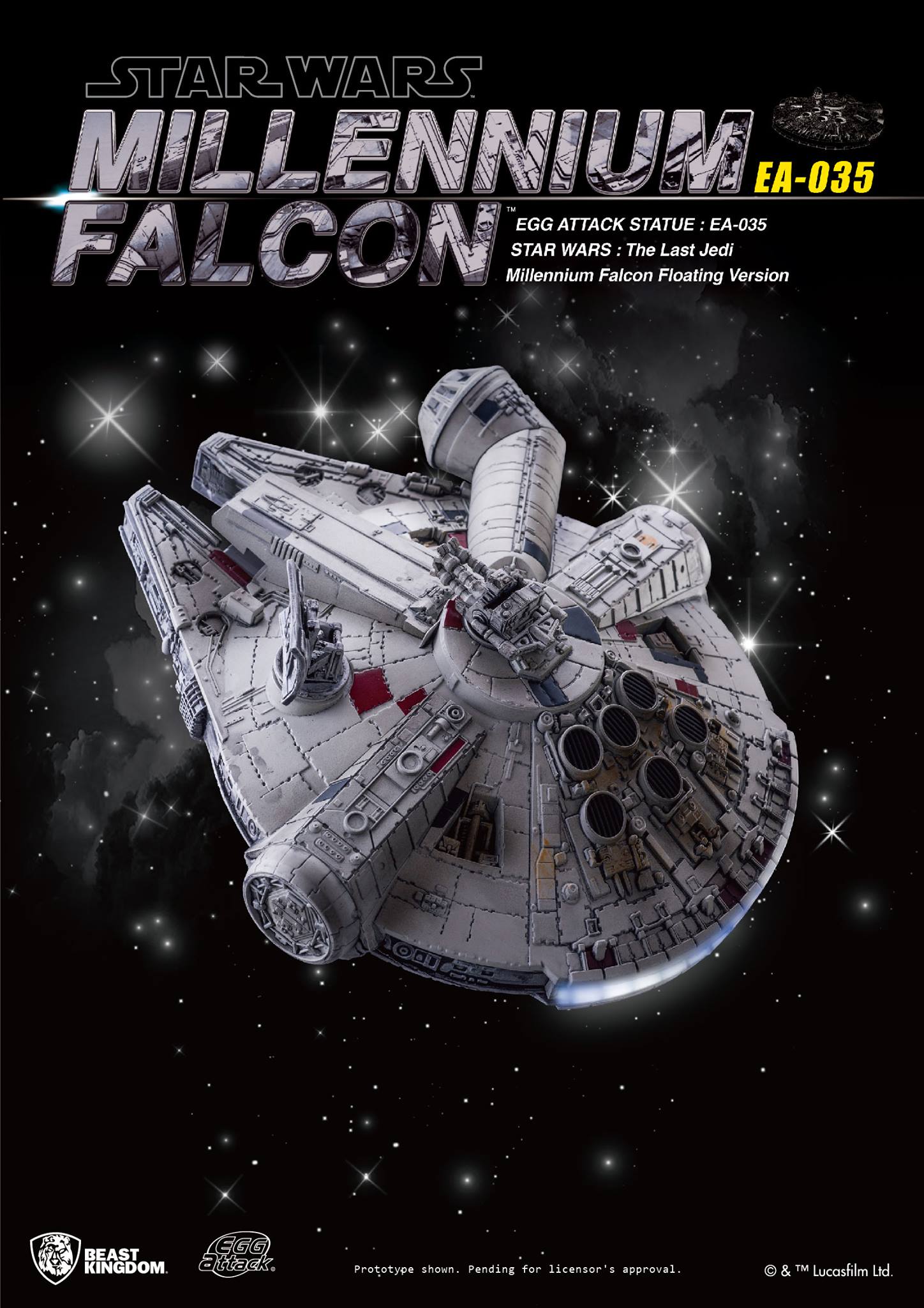 IN-stock Beast Kingdom Star Wars The Last Jedi Millennium Falcon EA-035