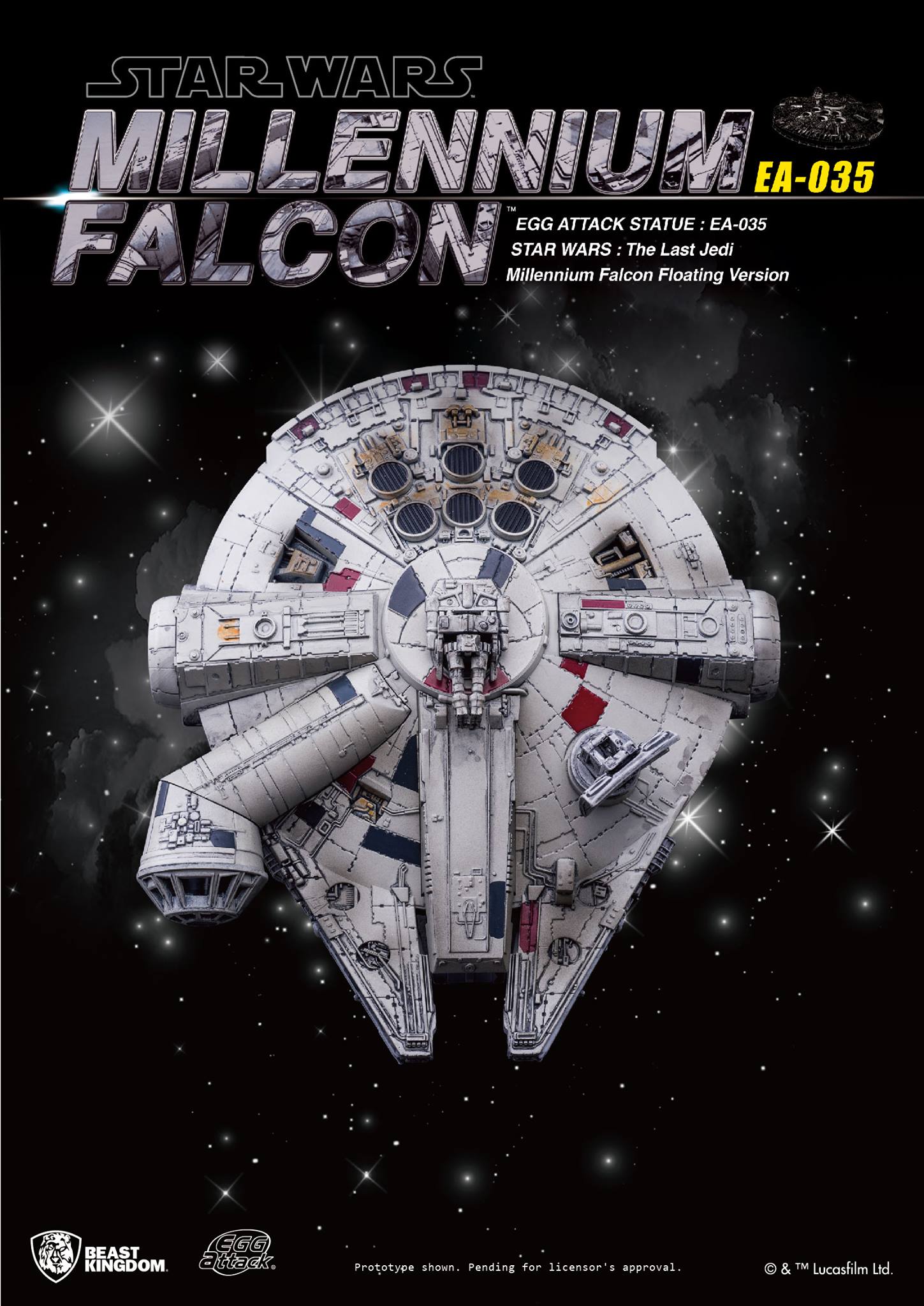 IN-stock Beast Kingdom Star Wars The Last Jedi Millennium Falcon EA-035
