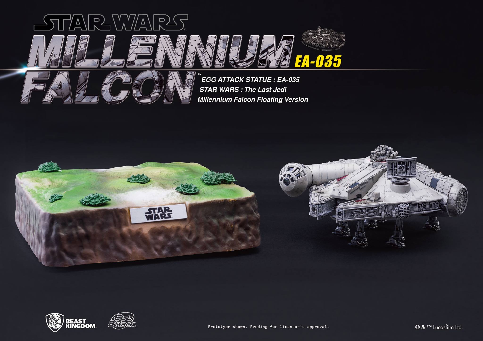 IN-stock Beast Kingdom Star Wars The Last Jedi Millennium Falcon EA-035