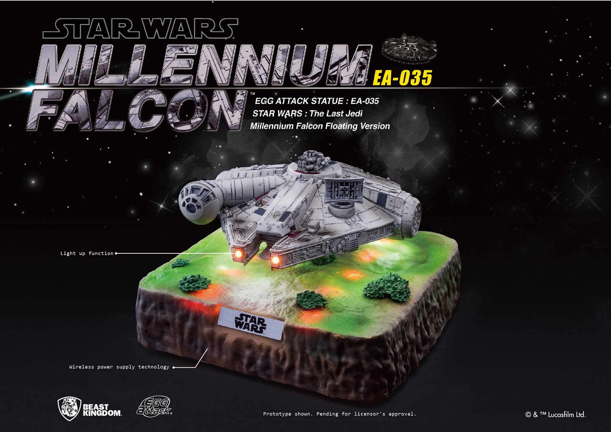 IN-stock Beast Kingdom Star Wars The Last Jedi Millennium Falcon EA-035