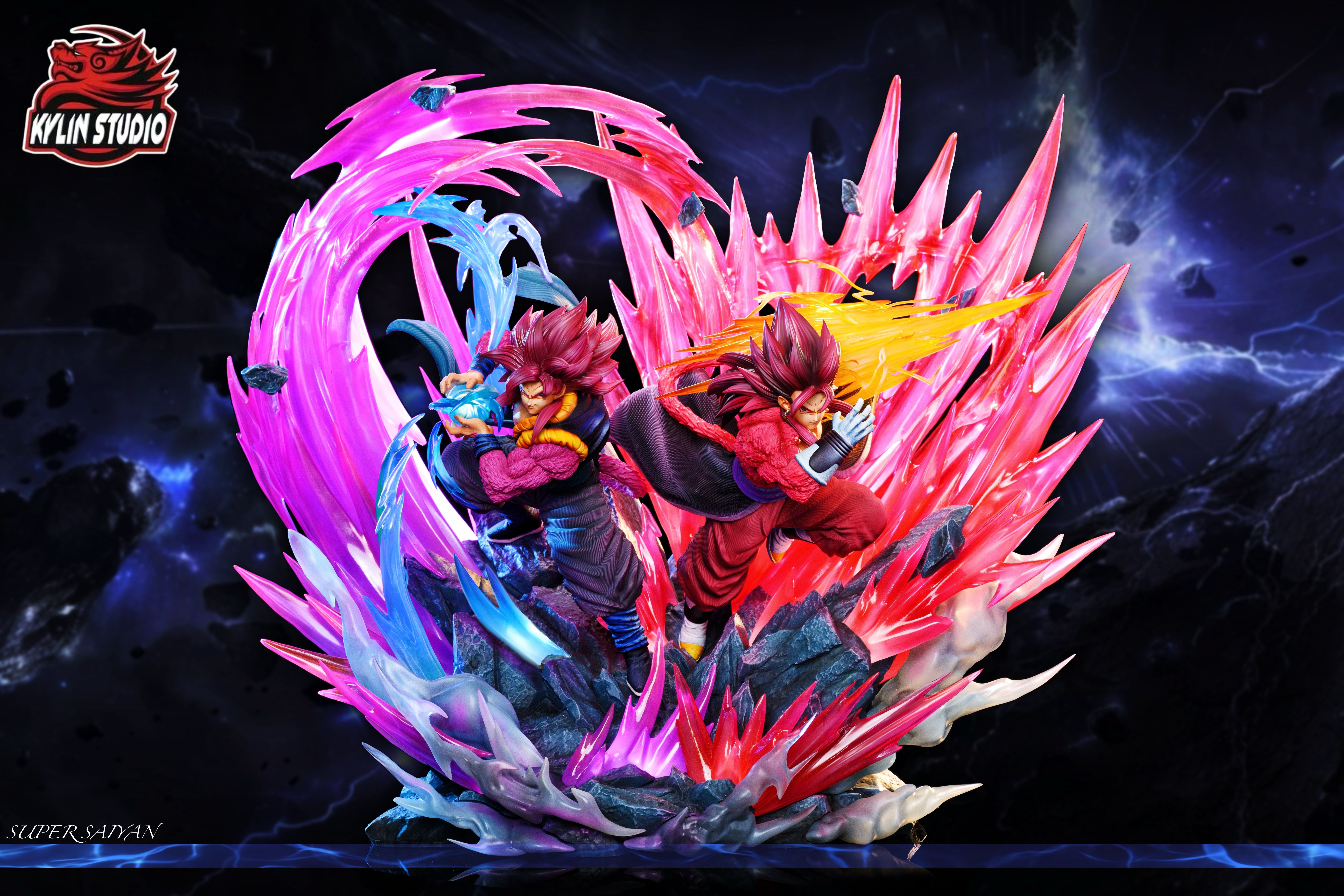 Kylin Studio - SS4 Gogeta & Vegito with LED 1/6 Statue(GK)