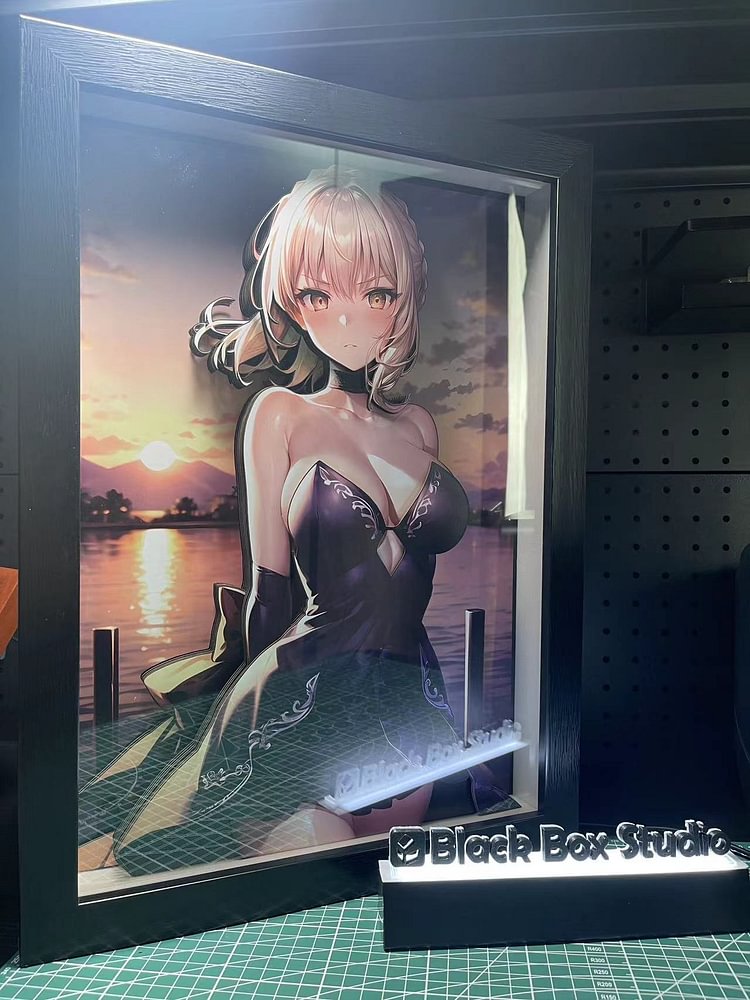 IN-STOCK Black Box Studio - Fate/stay night - Decorative Painting of Altria Pendragon BA-013 & BBLG-006 Scene-Statue Master