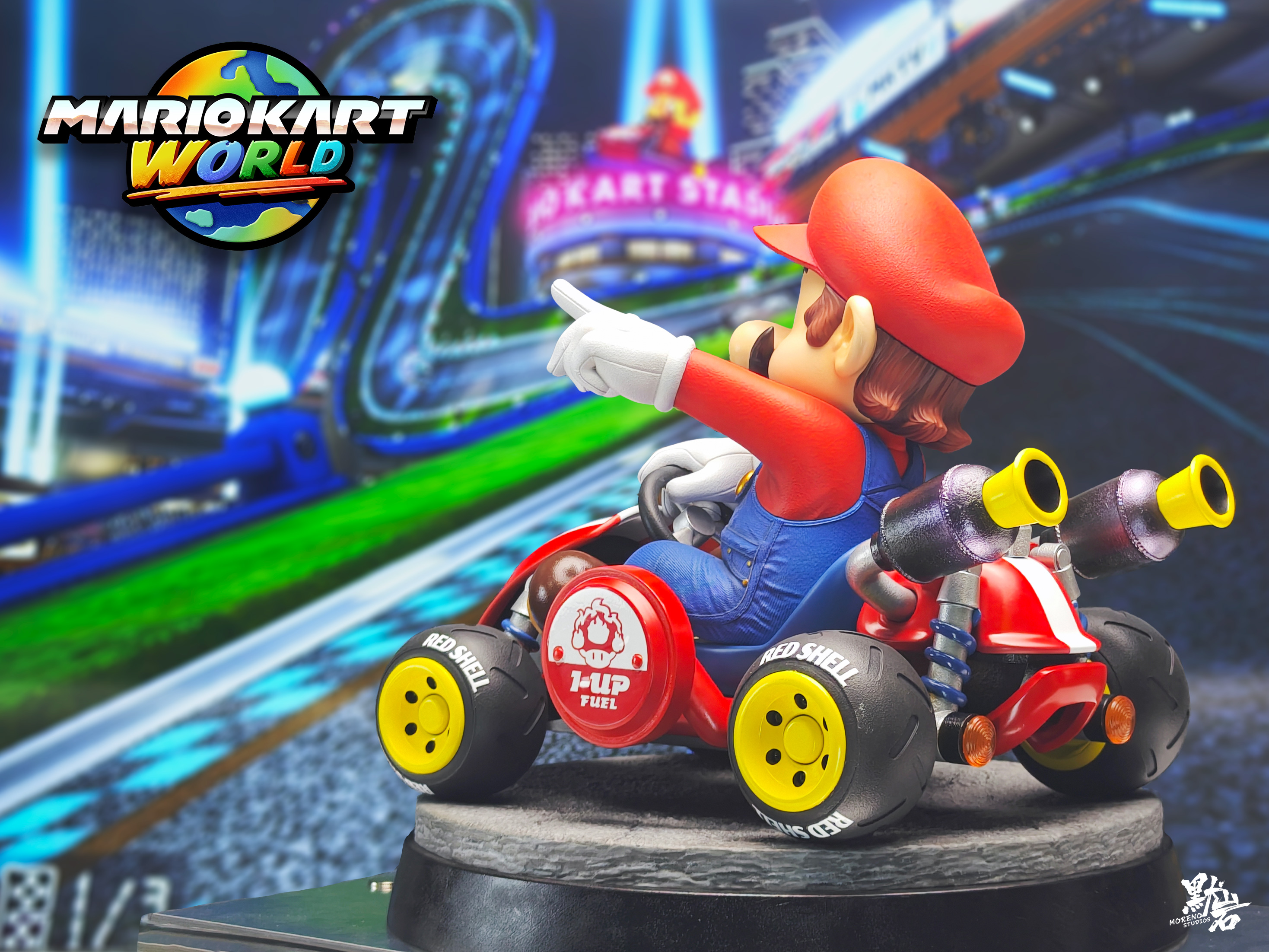 Moreno Studio - Mariokart World with LED  Statue(GK)