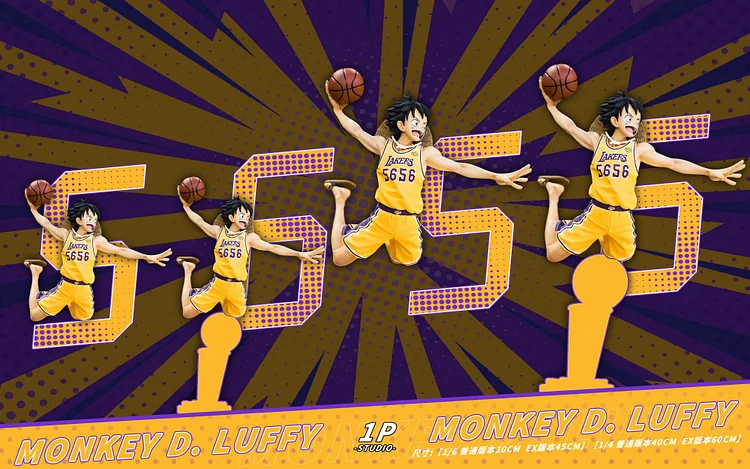 1P Studio - One Piece LOS ANGELES LAKERS Luffy 1/4 & 1/6 Statue(GK)