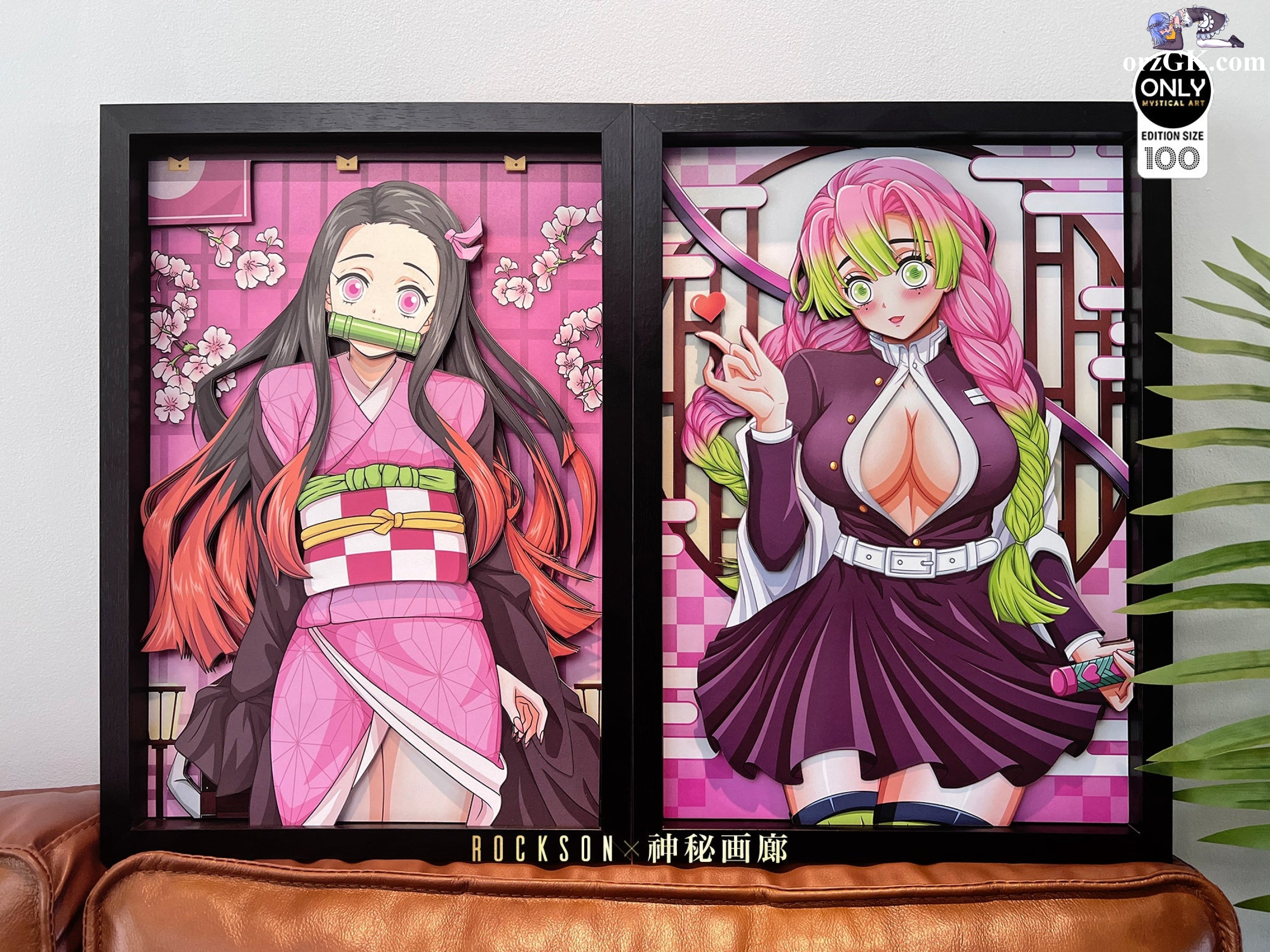 Mystery Gallery Studio - Demon Slayer: Kimetsu No Yaiba Detachable Kanroji Mitsuri  & Kamado Nezuko3D Picture