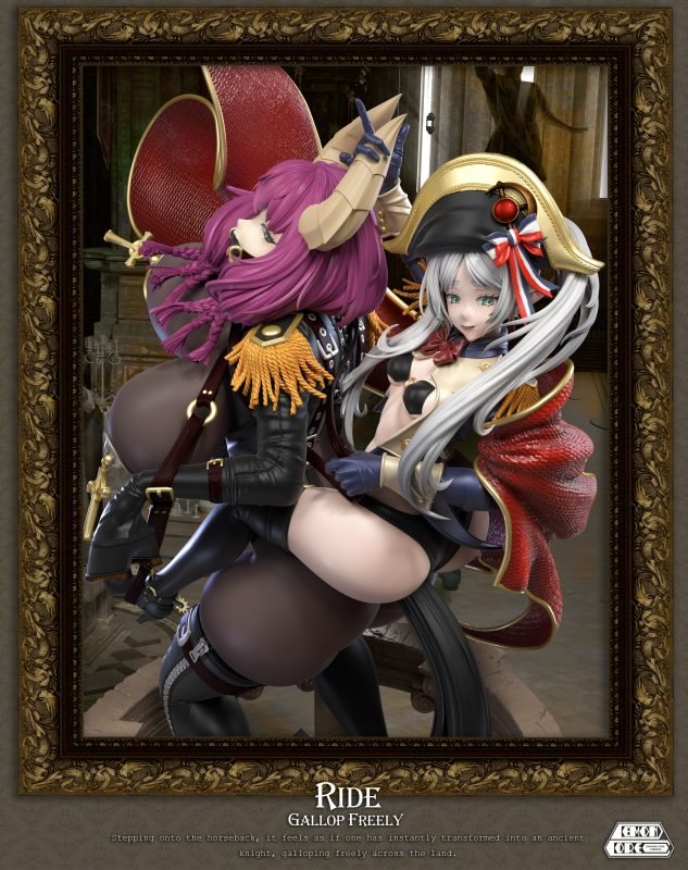 Demon Core Studio - Frieren: Beyond Journey's End Frieren & Aura cosplaying Napoleon Crossing the Alps 1/5 Sttue(GK)