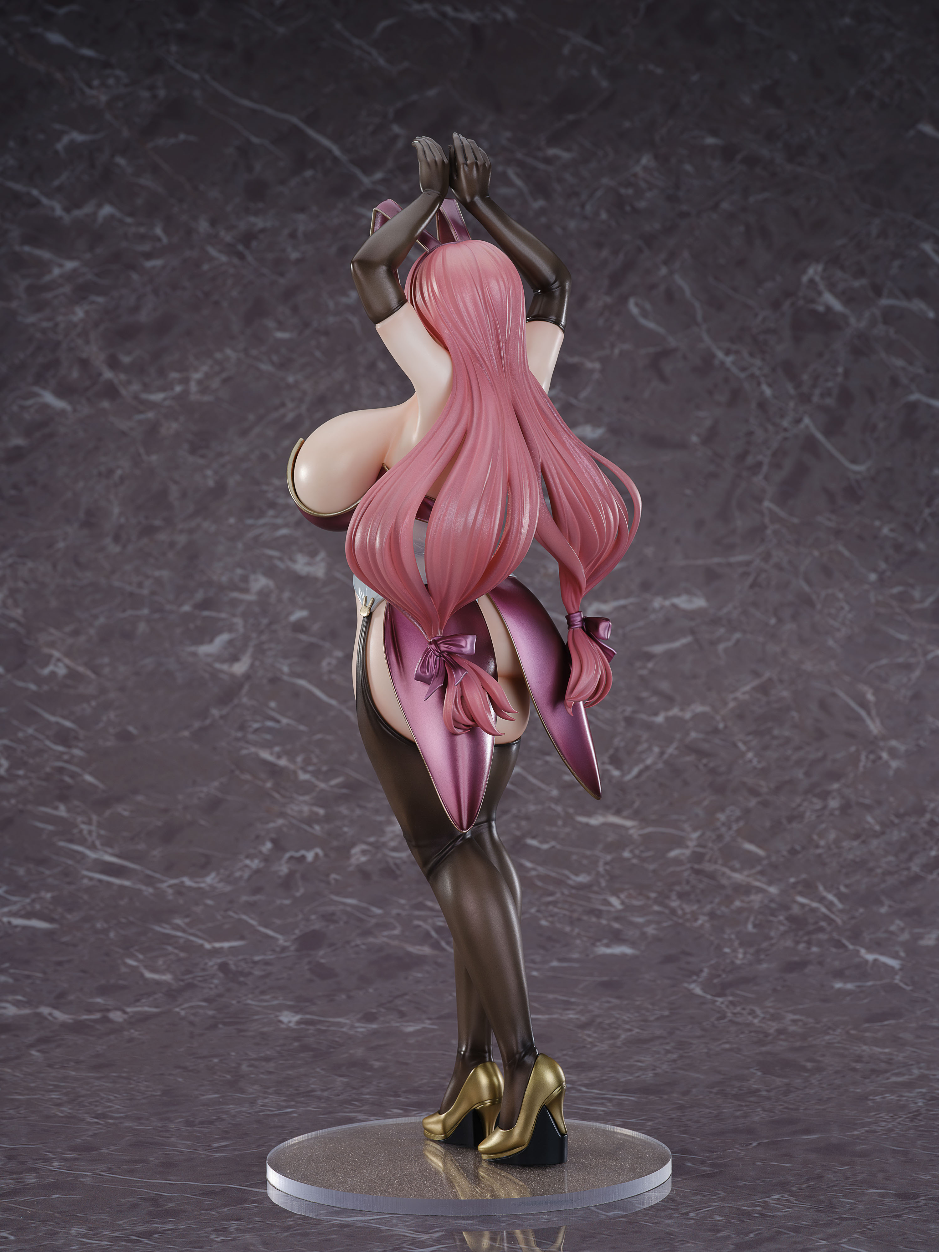 Pre-Order PURE × OEKAKIZUKI Bar Rabbit Girl Pink Genuine Limited Edition Handmade Sculpture