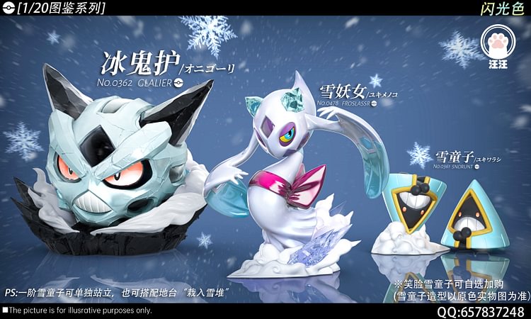 Wang Wang Studio - Pokémon Pokédex  Glalie & Froslass & Snorunt 1/20 Statue(GK)