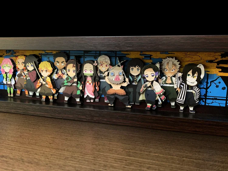 IN-STOCK momo Studio - Demon Slayer: 3D Decorative Paint of All Characters of Demon Slayer: Kimetsu no Yaiba Scene