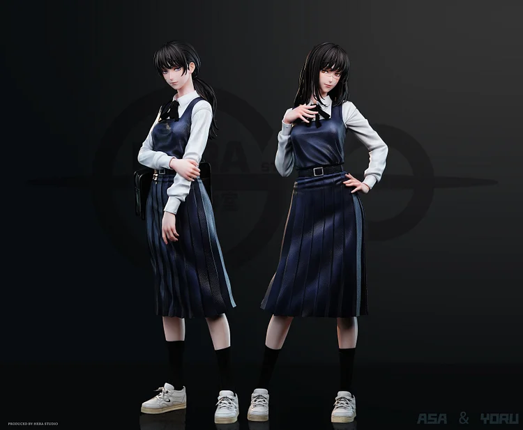 HeRa Studio - Chainsaw Man Asa Mitaka ＆ Yoru 1/4 Statue(GK)